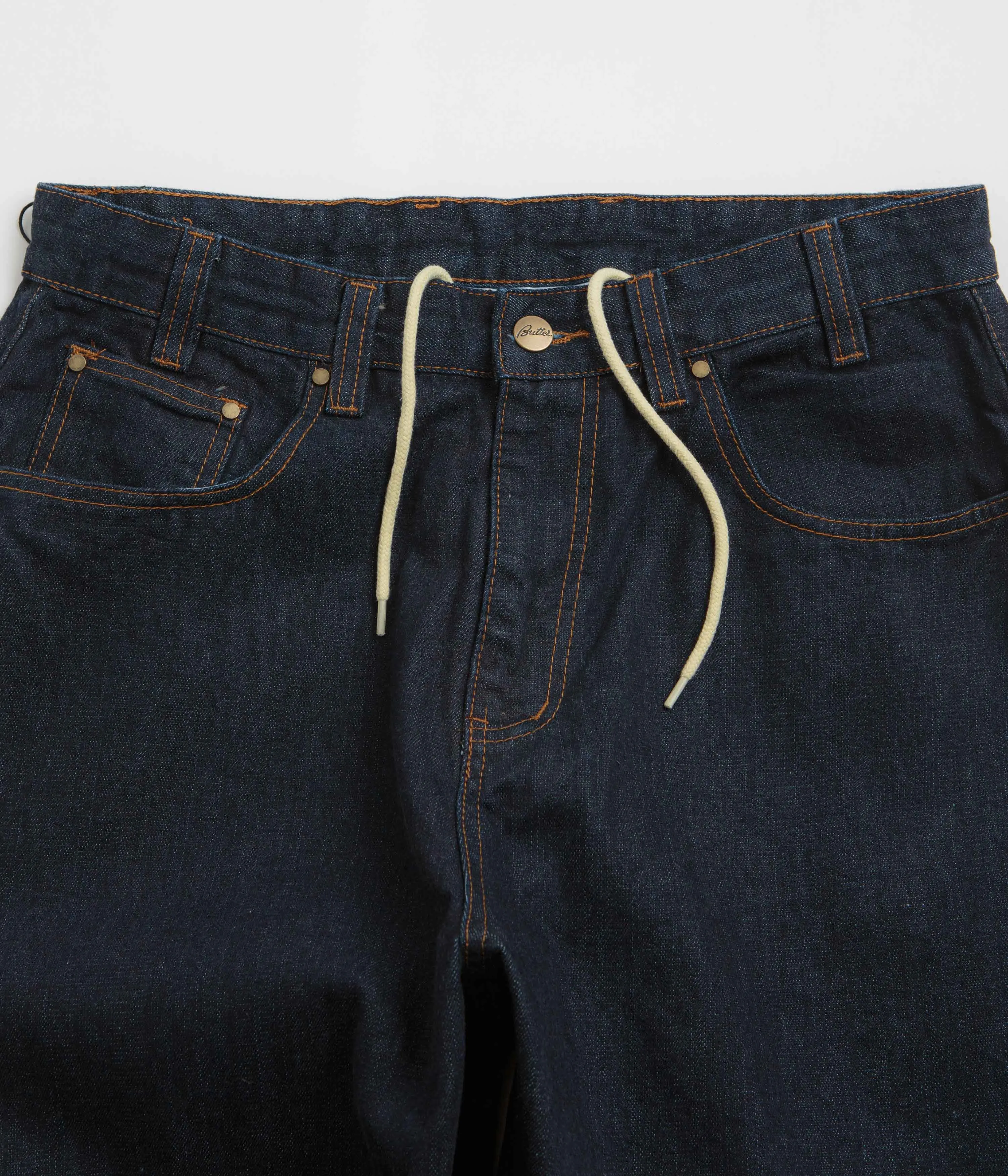 Butter Goods Wide Cut Jeans - Selvedge Blue Non Fading Technology Common look