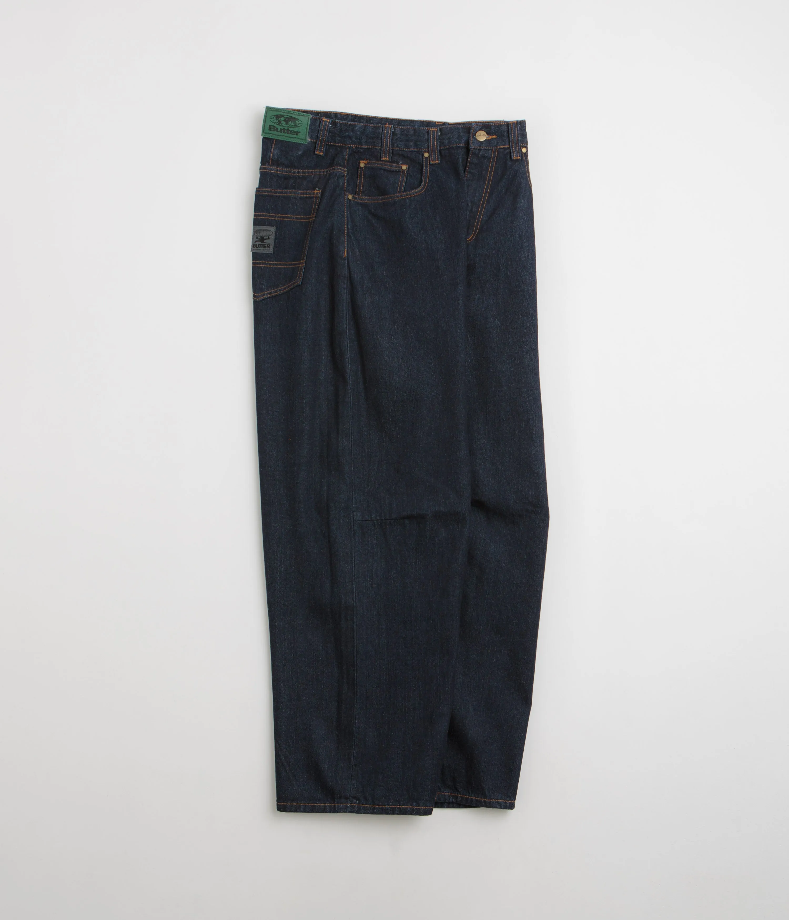 Butter Goods Wide Cut Jeans - Selvedge Blue Music Event Picnic Style