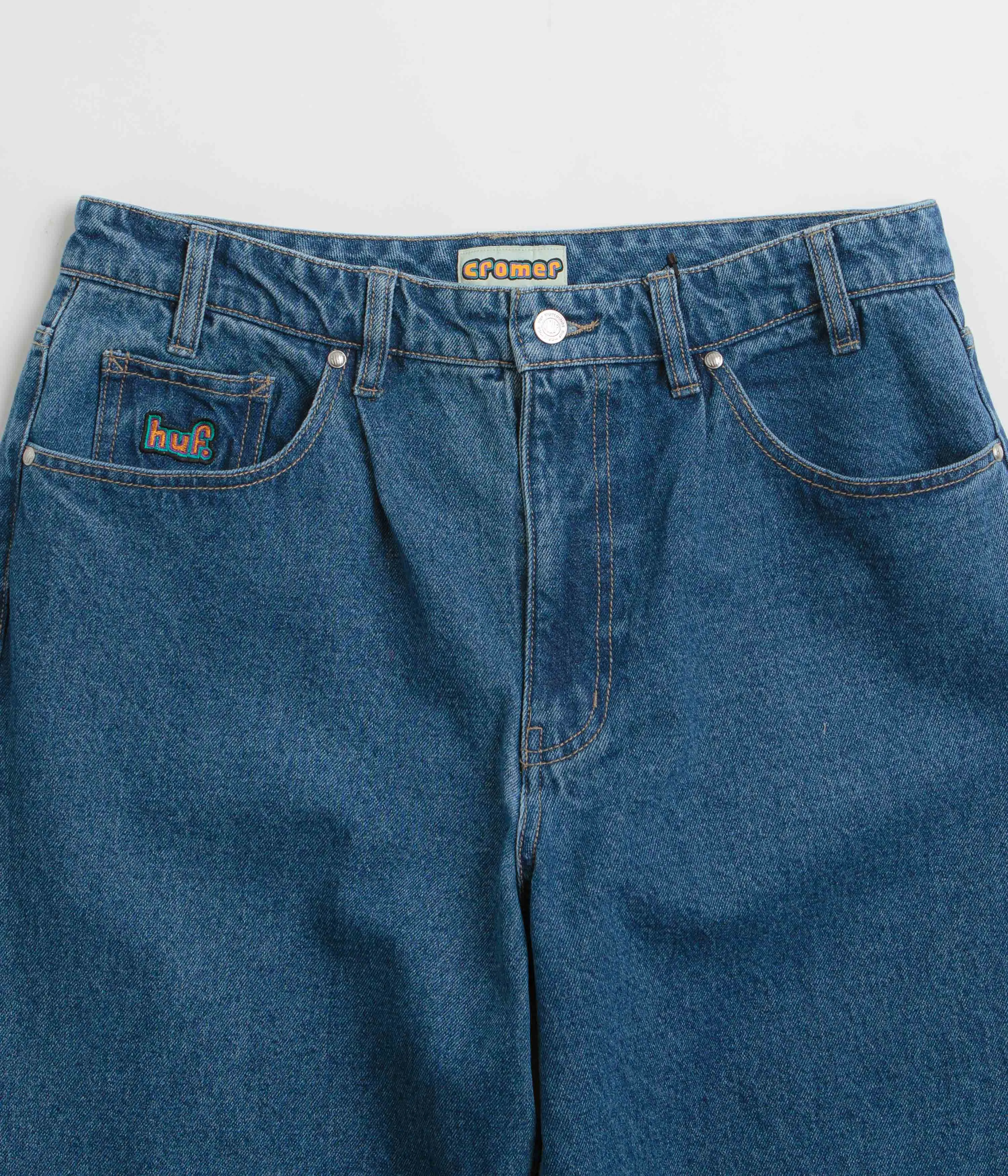 Seamless Pocket Design HUF Cromer Jeans - Stone Wash Indigo