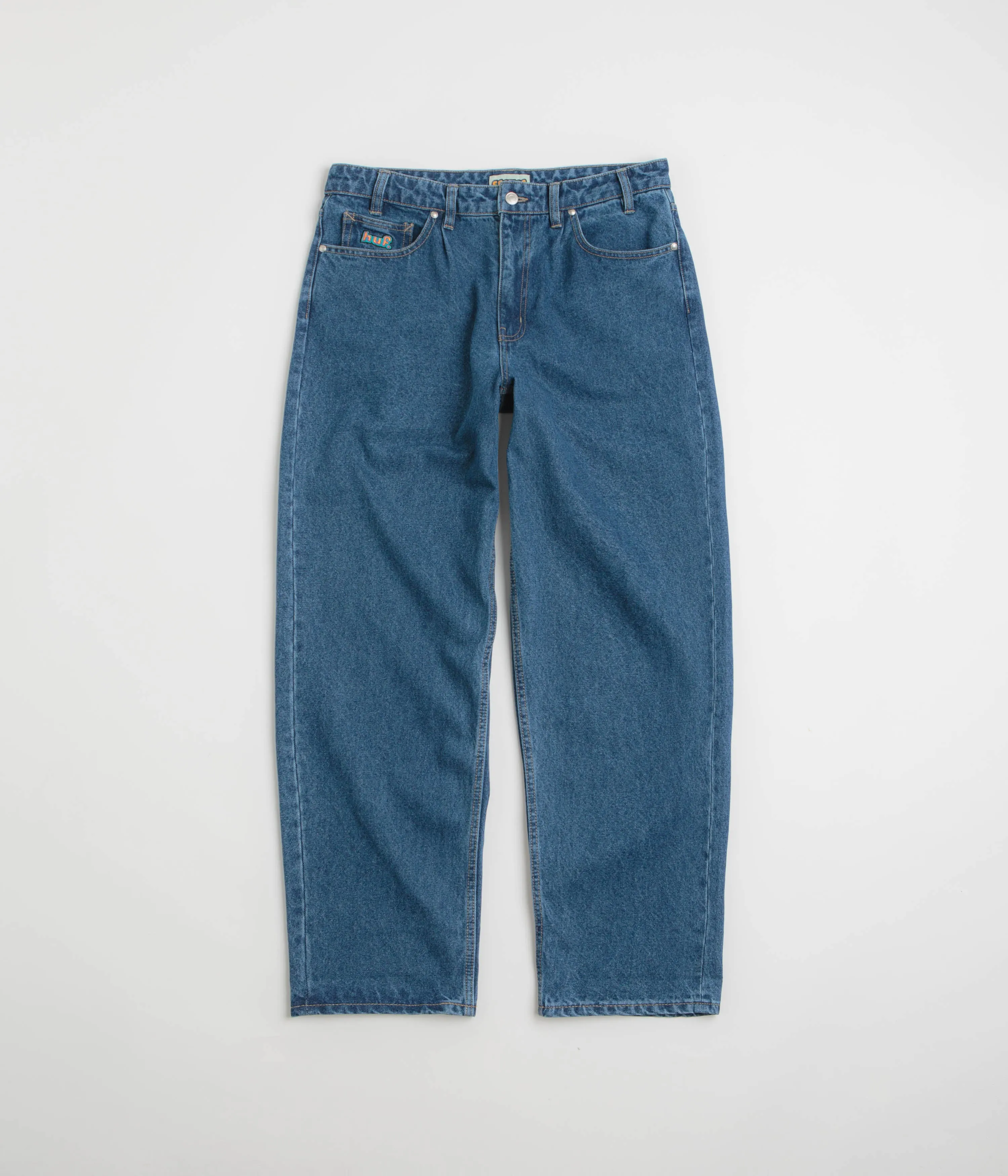 HUF Cromer Jeans - Stone Wash Indigo Evening Stroll Urban Explorer Relaxed Style Smart Casual Minimalist Style