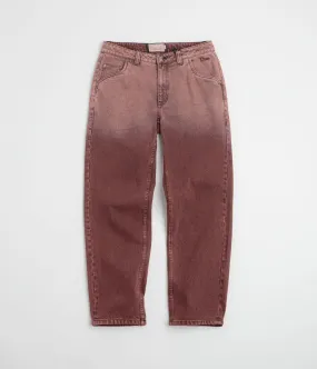 Dime Classic Relaxed Jeans - Dipped Sandblasted Burgundy Year Round Home Comfort Autumn Days Elegant