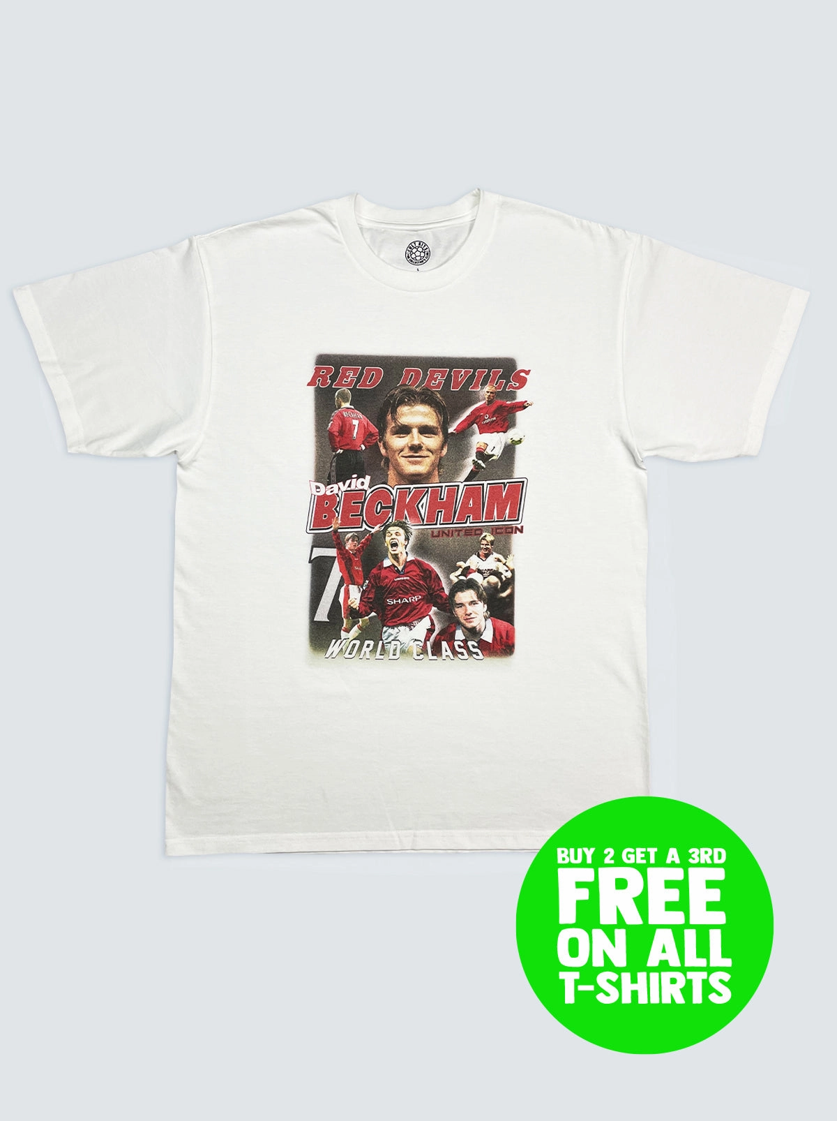 skinny but not tight NonRestrictiveCut MANCHESTER UNITED BECKHAM BOOTLEG TEE