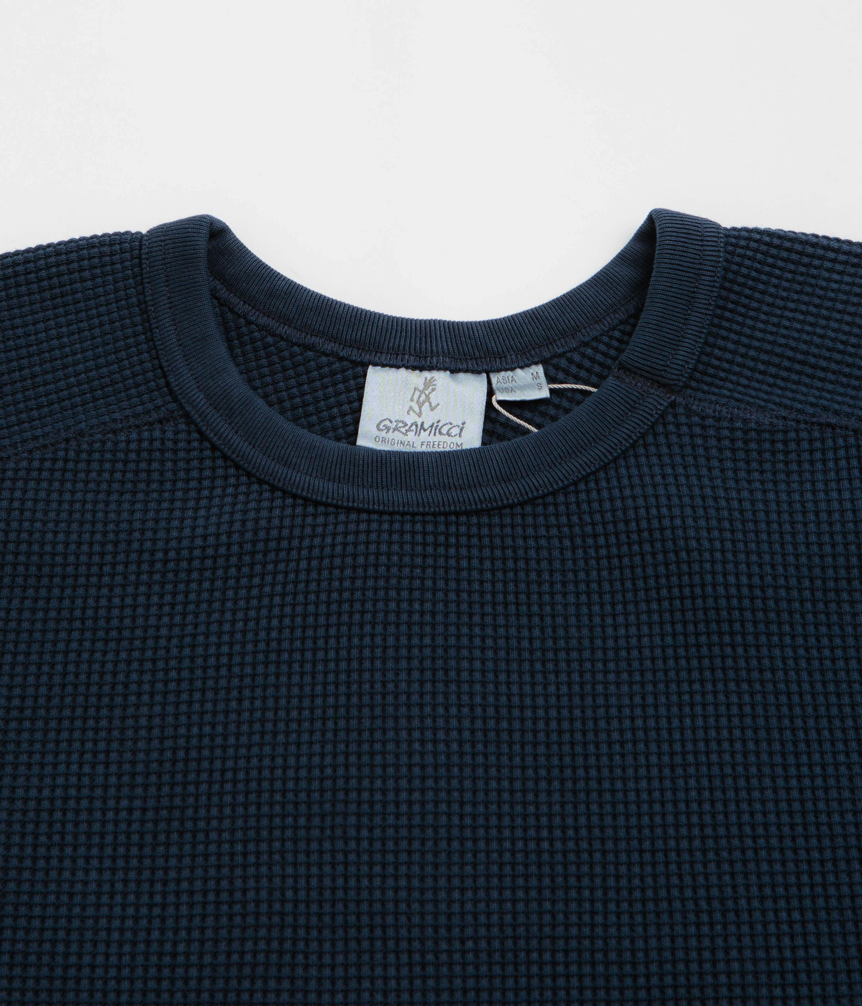 Stylish Layer Gramicci Waffle Crewneck Sweatshirt - Twilight