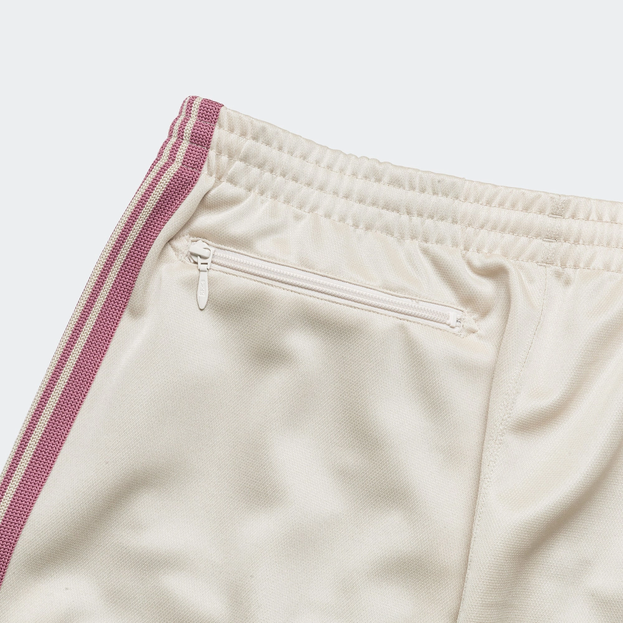 Track Pant - Ivory Poly Smooth Wardrobe Essential High Waist