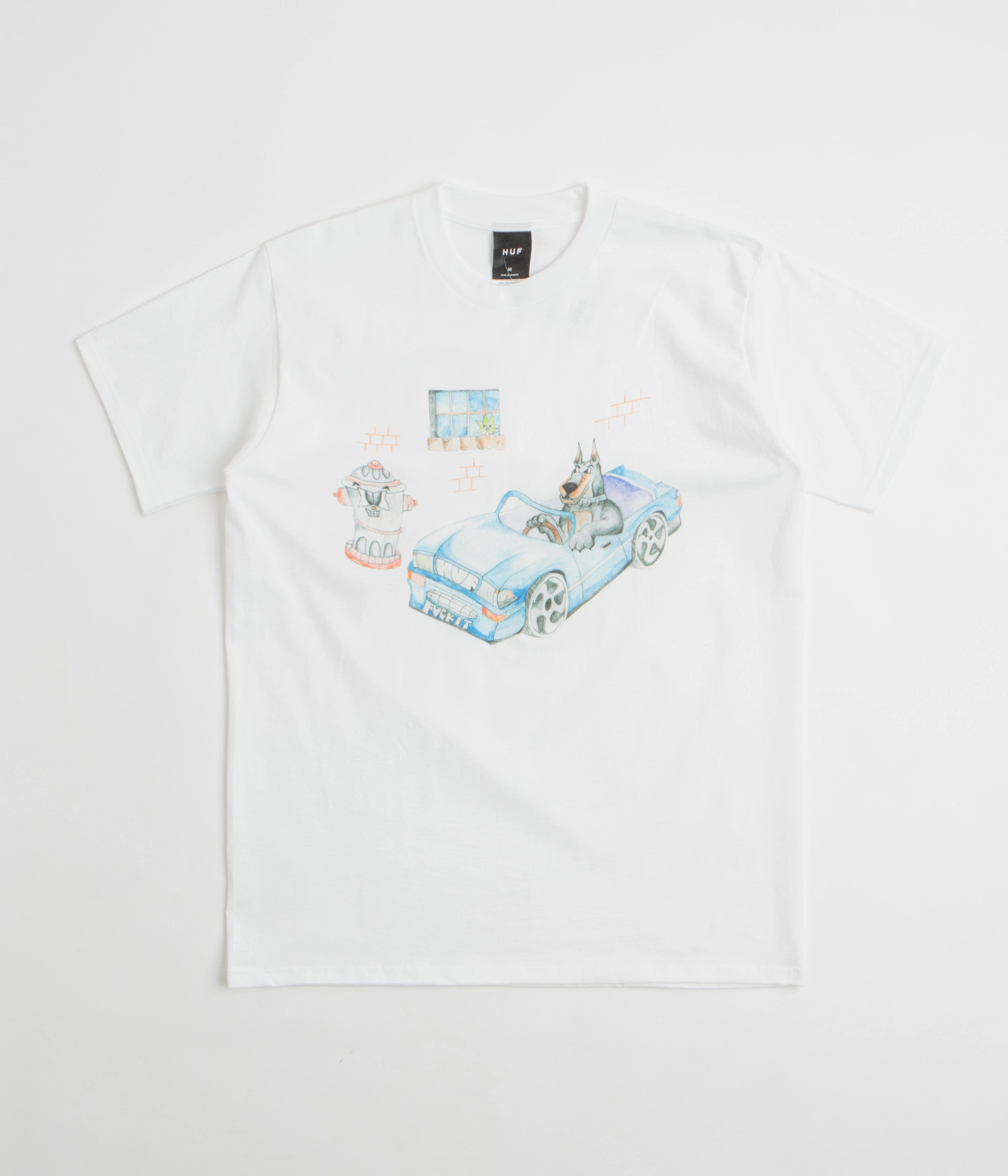 HUF Road Dawg T-Shirt - White Organic Cotton Construction