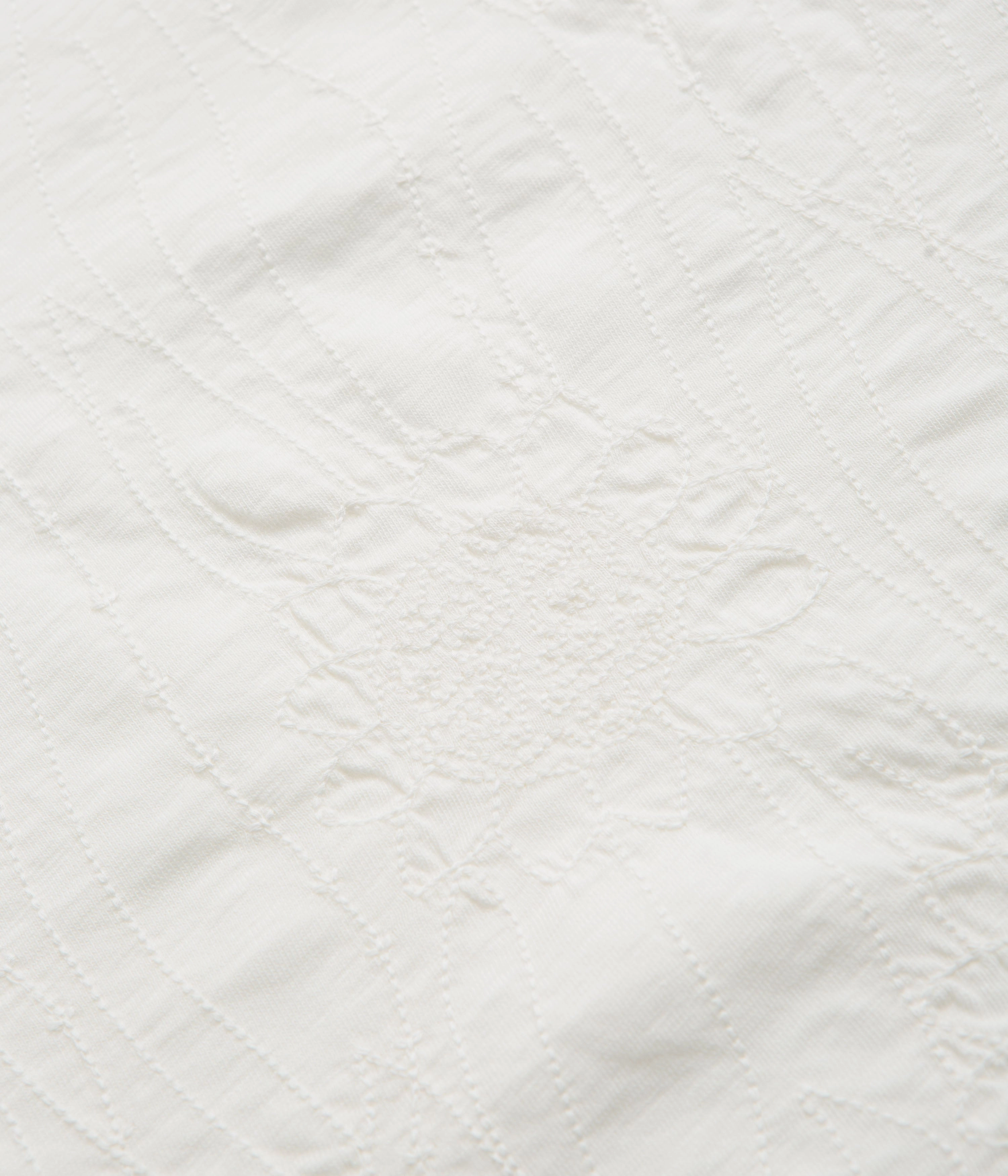 YMC Sunflower Triple T-Shirt - White MinimalistStitching Self Fabric Tape