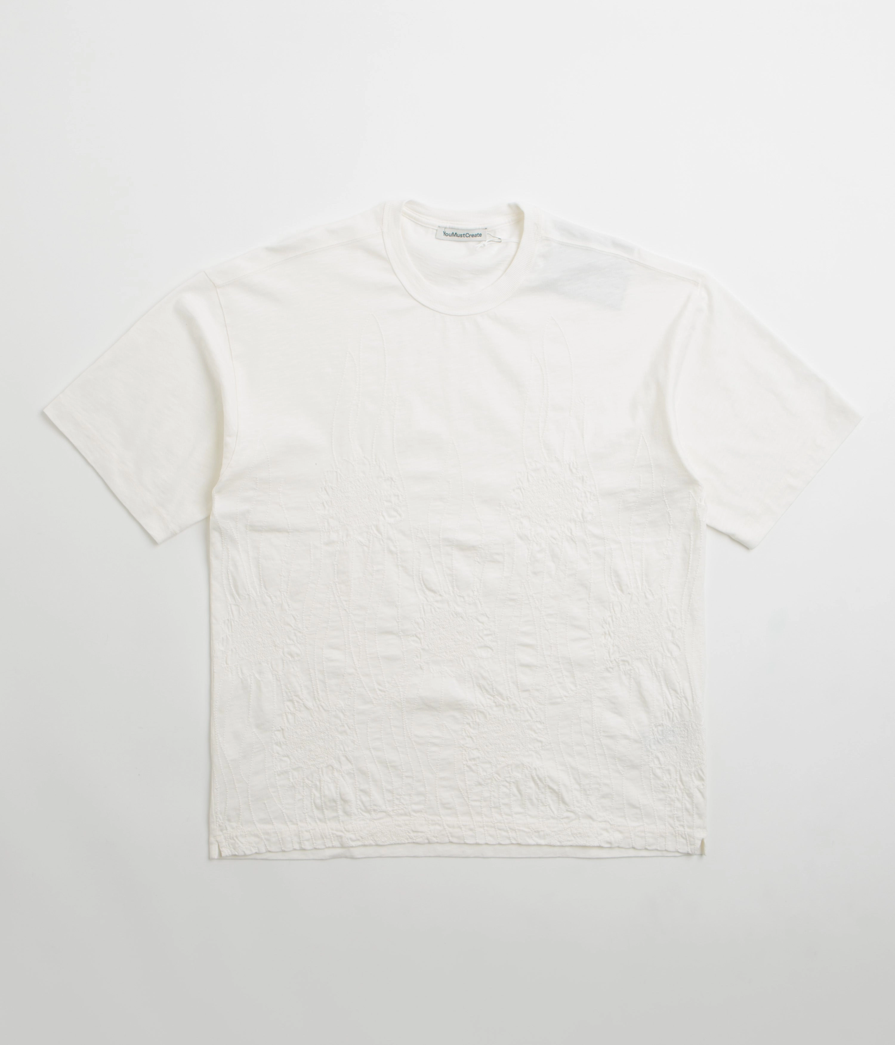YMC Sunflower Triple T-Shirt - White ZeroWaste Production