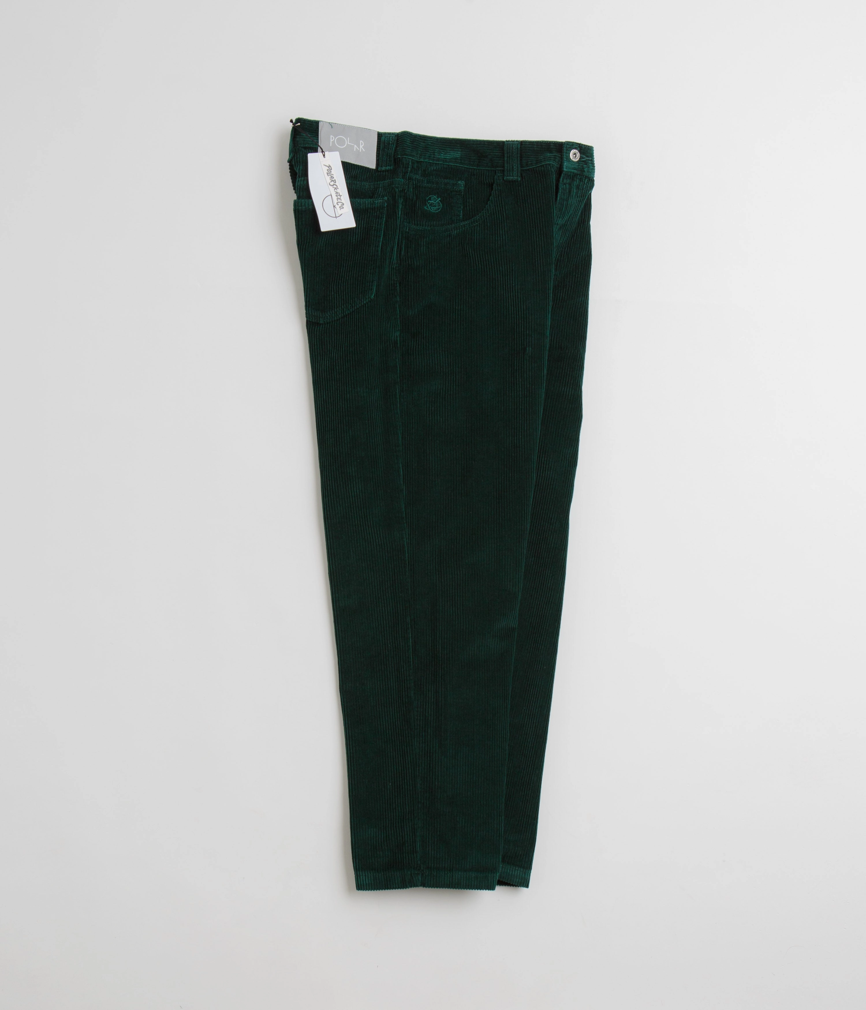 Cozy and Relaxed Polar 93 Cord Trousers - Dark Emerald