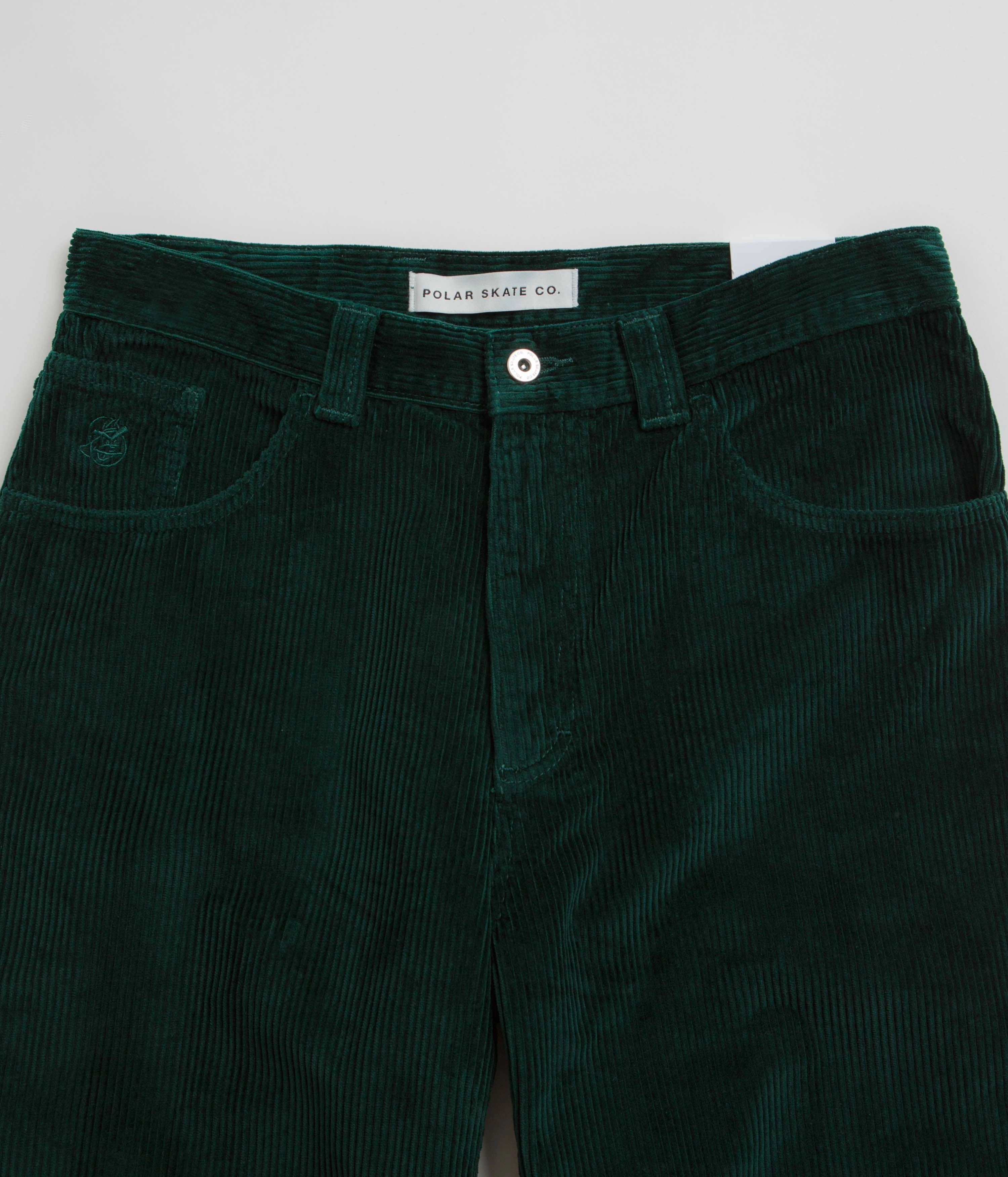 Relaxed Comfort Wear Polar 93 Cord Trousers - Dark Emerald