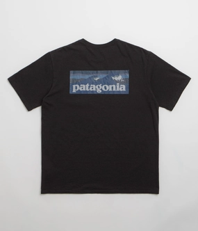 Patagonia Boardshort Logo Pocket Responsibili-Tee T-Shirt - Ink Black Anti-pilling