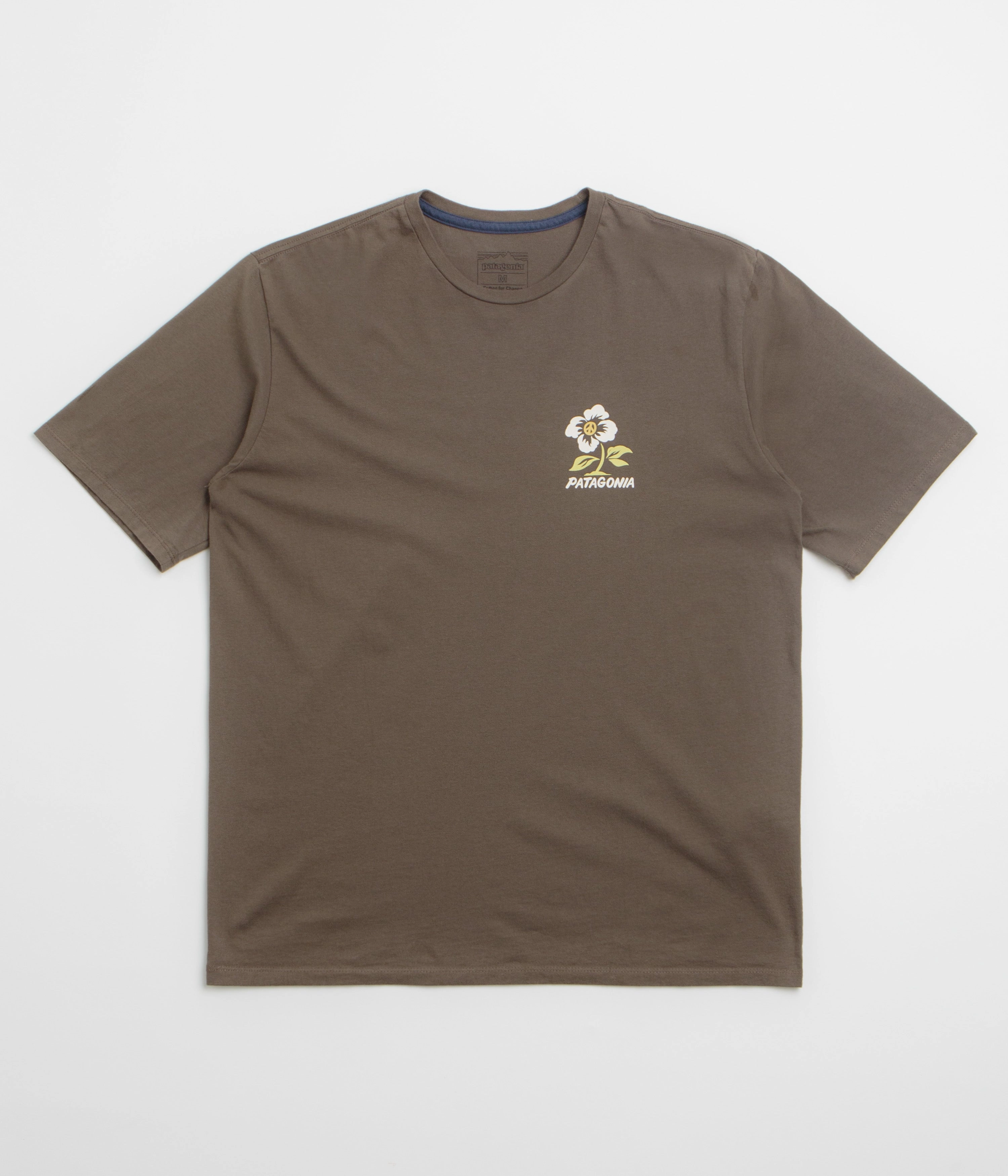 Sporty Look Patagonia Balance Organic T-Shirt - Peace Seeds: Marlow Brown