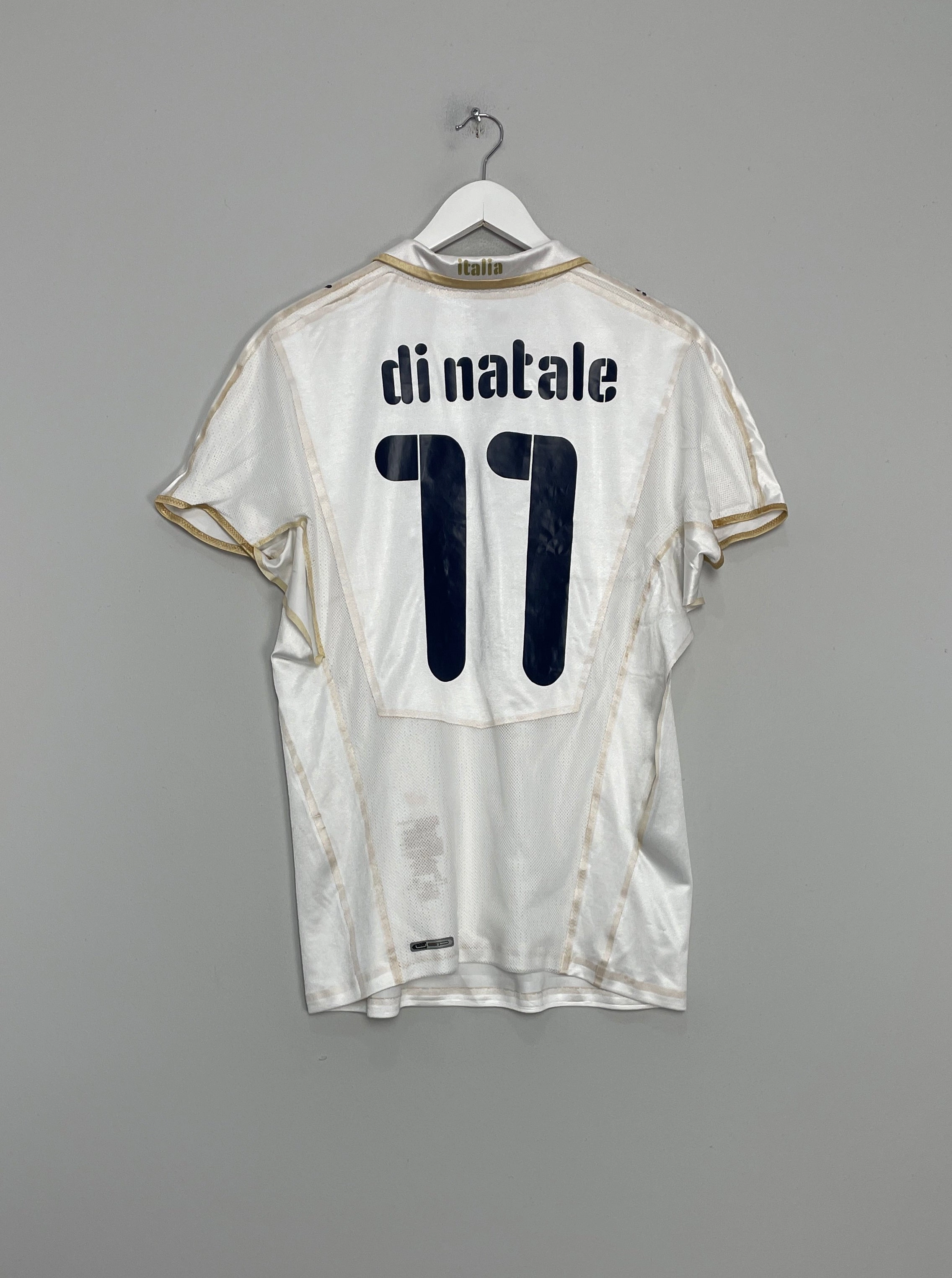 Shape Retention Fabric match day 2008/09 ITALY DI NATALE #11 *MATCH ISSUE* EURO AWAY SHIRT (M) PUMA