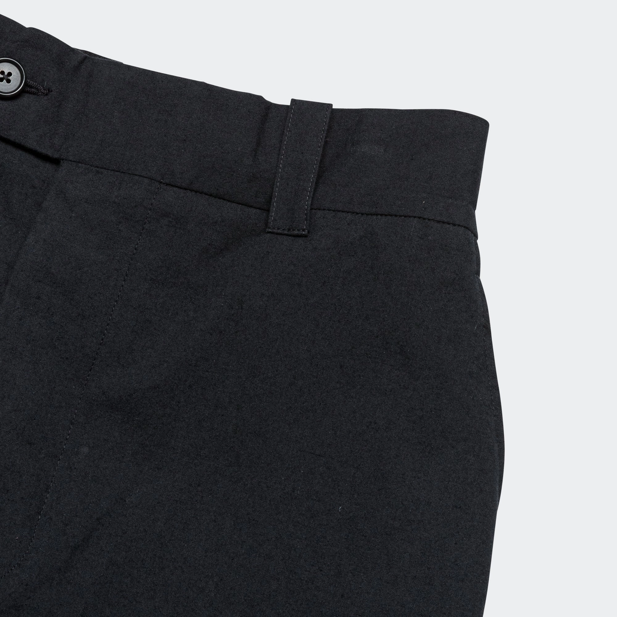 Hip Friendly Pockets NonIrritatingStitching Relaxed Trouser - Cotton Wool Plainweave Black