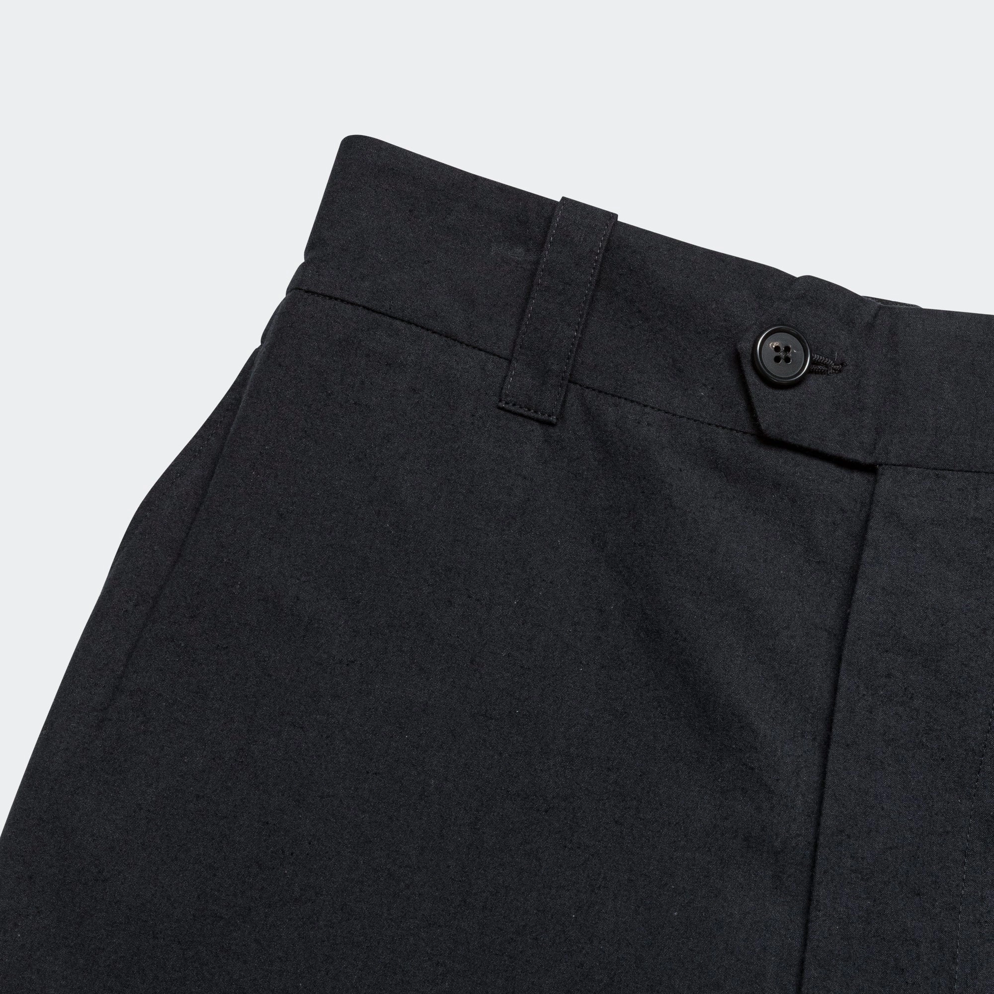 Relaxed Trouser - Cotton Wool Plainweave Black Chic Fit