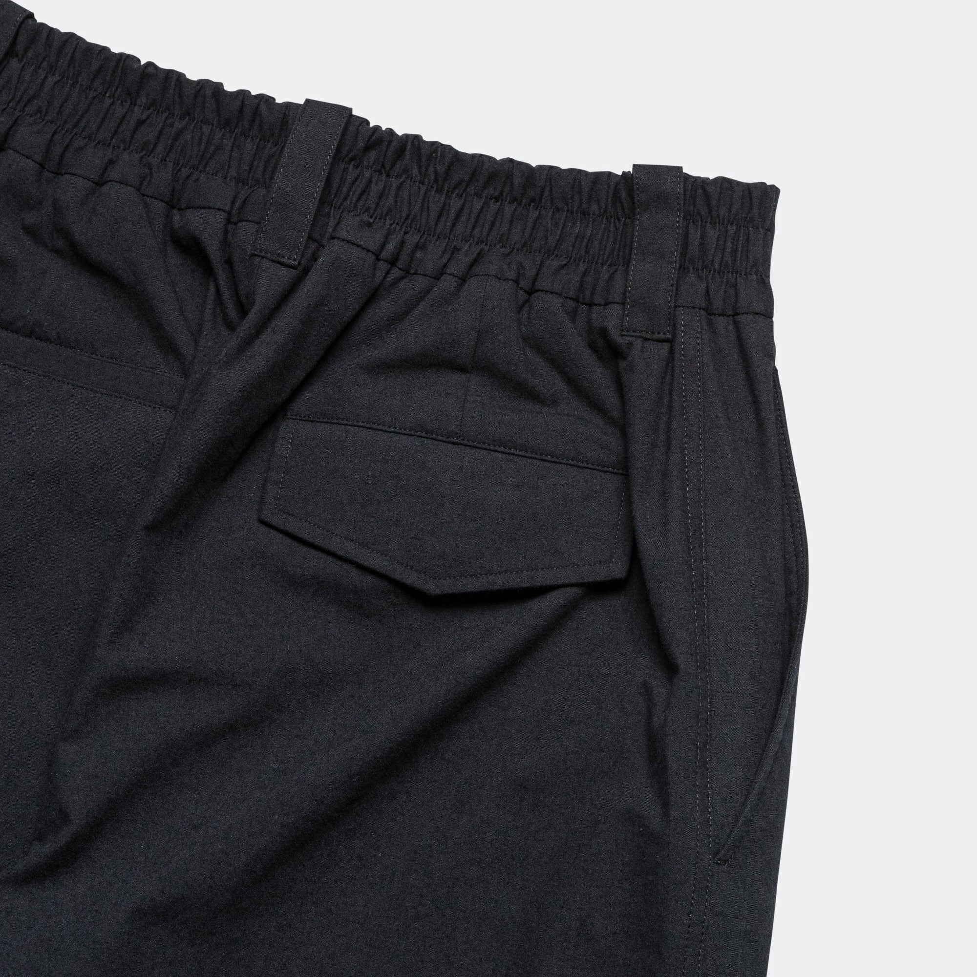 Sleek Cut Relaxed Trouser - Cotton Wool Plainweave Black
