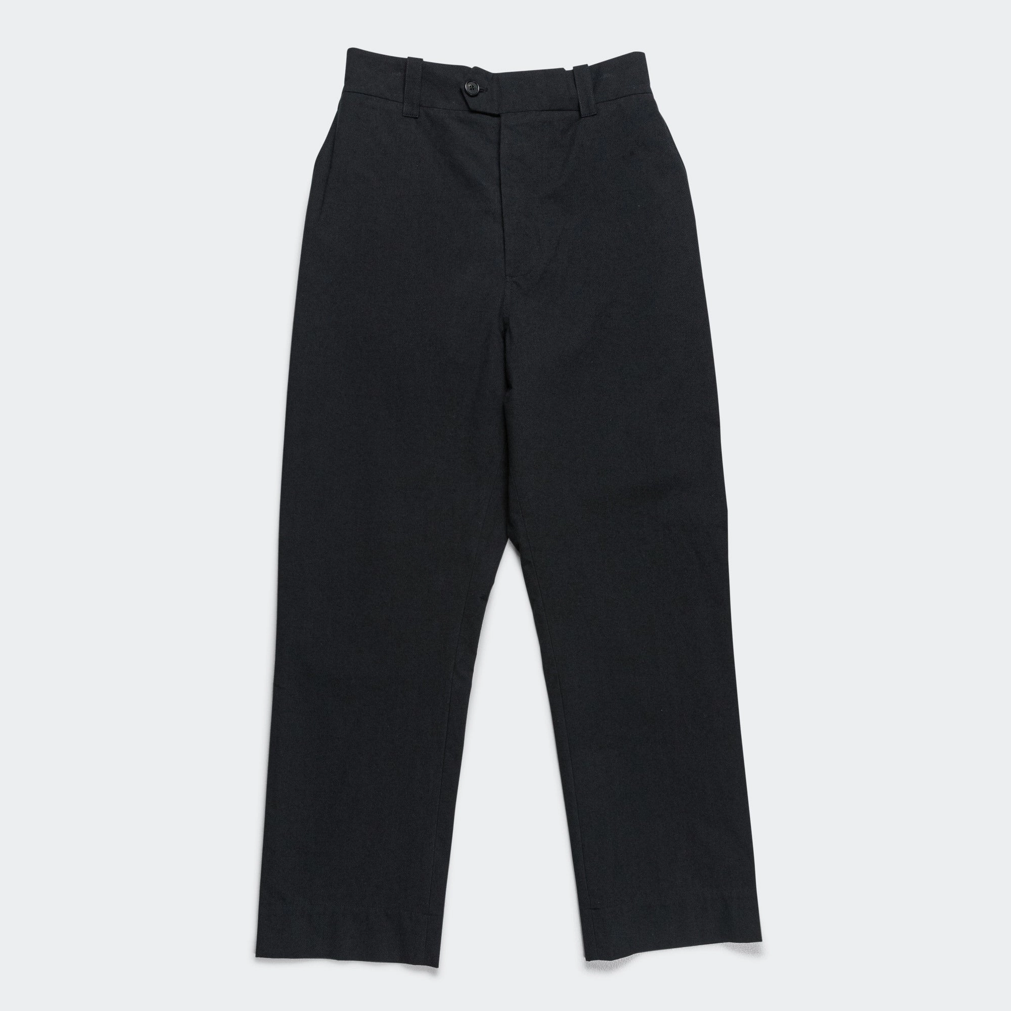 Reinforced Pockets Relaxed Trouser - Cotton Wool Plainweave Black