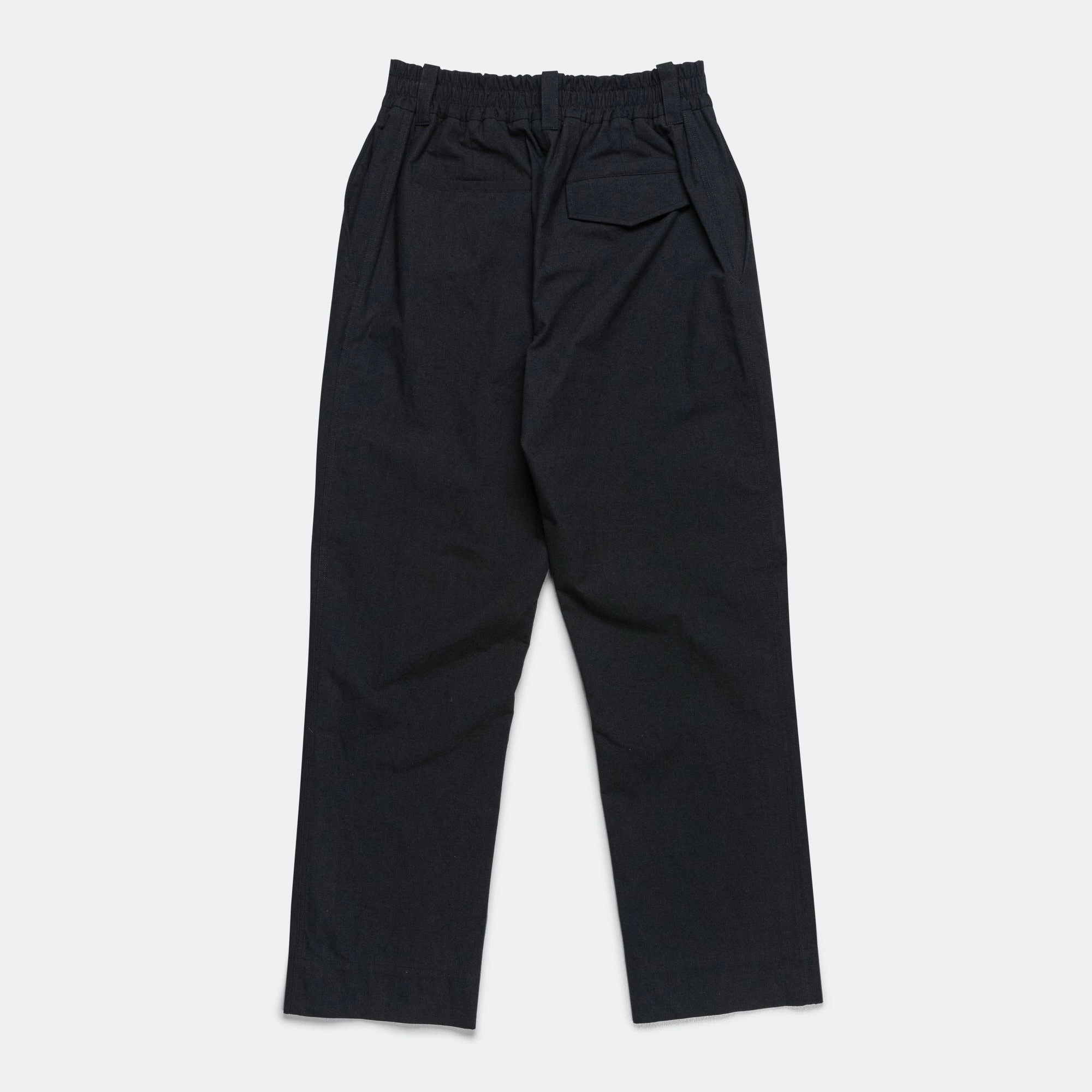 Relaxed Trouser - Cotton Wool Plainweave Black AllDayComfort Premium Look