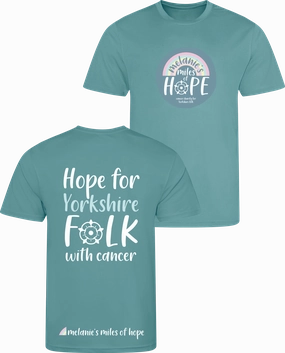Sustainable Packaging Stain Resistant Melanie's Miles Of Hope Kids T-Shirt - Seafoam