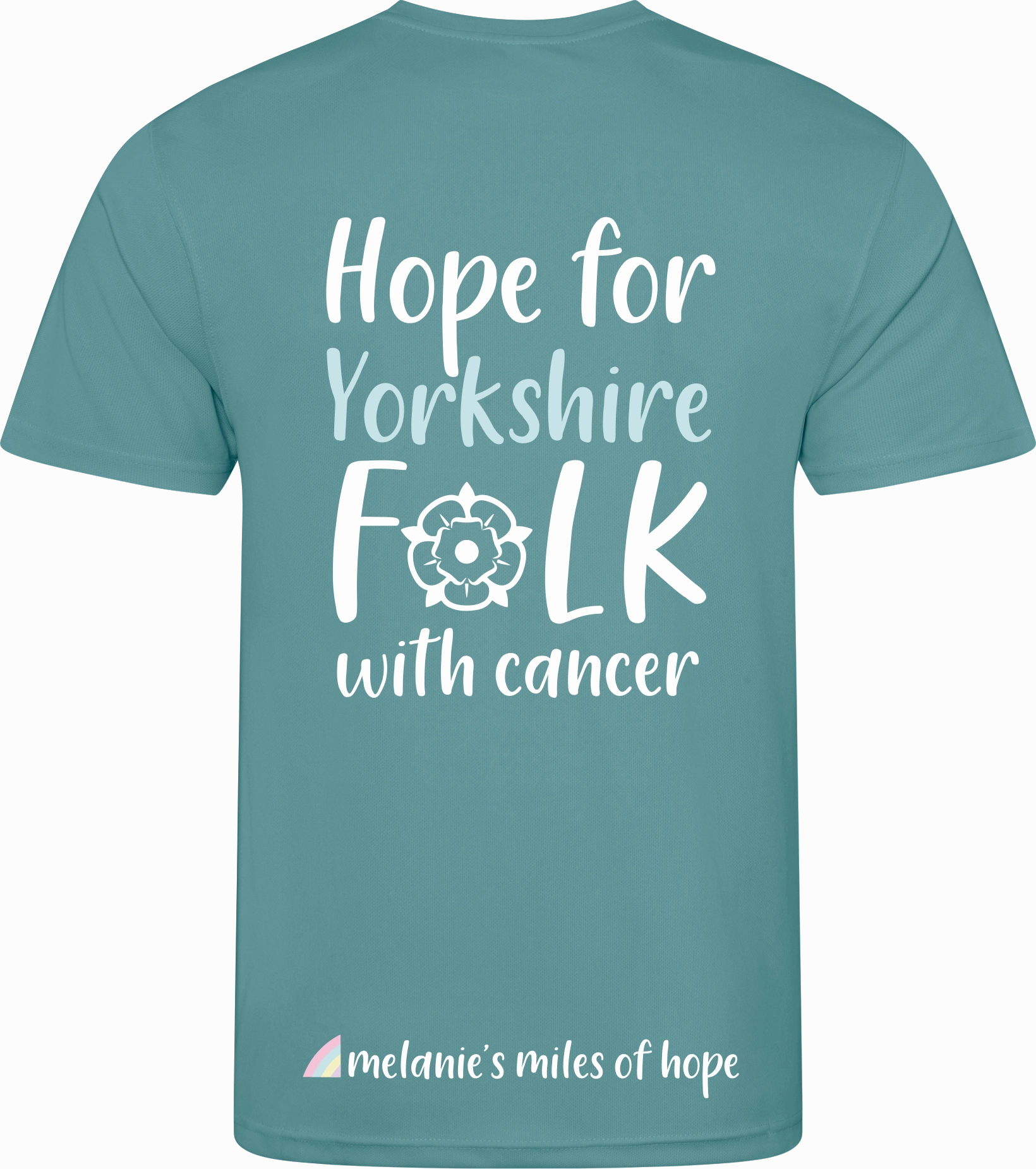 Moisture Control Fabric Melanie's Miles Of Hope Kids T-Shirt - Seafoam
