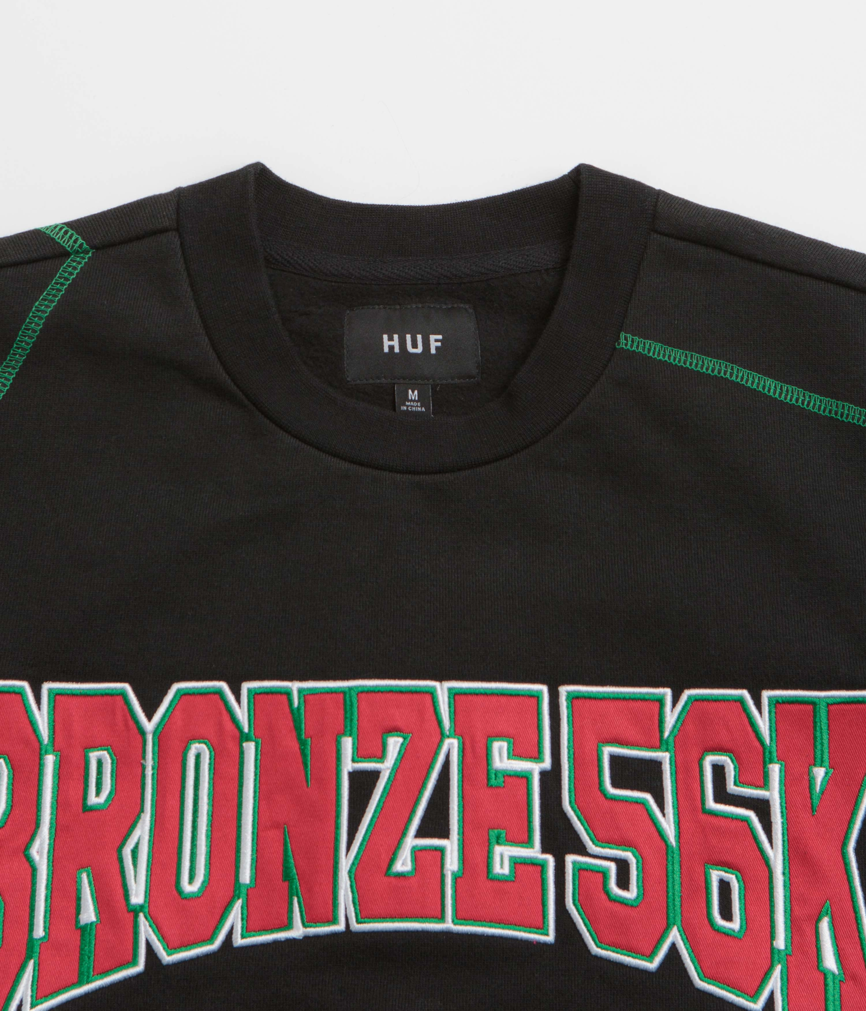 product loop stability HUF x Bronze 56K Bronze HUFware Crewneck Sweatshirt - Black