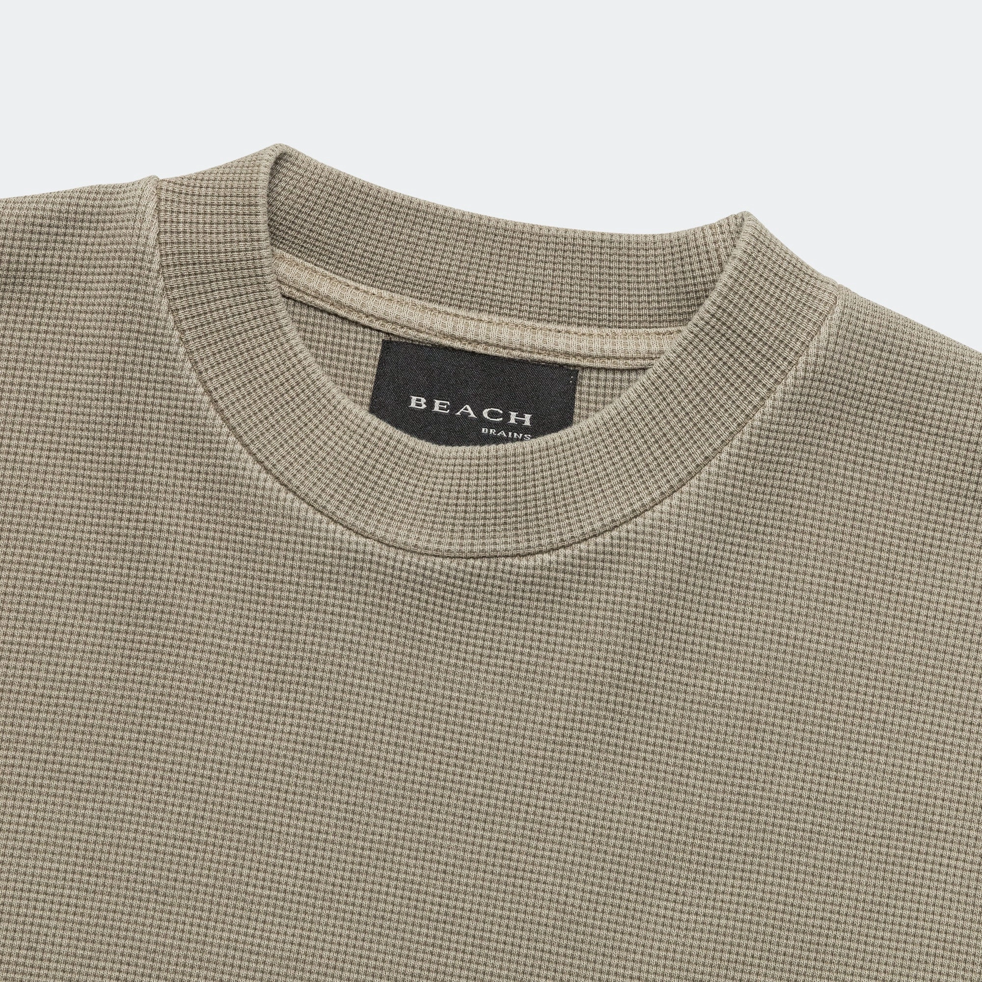 Seasonal Wear Sophisticated Casual Waffle Boxy Tee - Desert