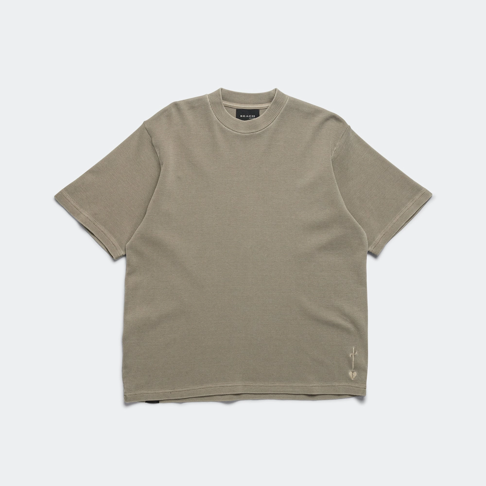 Odor Resistant Treatment Waffle Boxy Tee - Desert