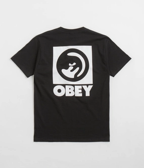 Modern Trend Look Ultra Soft Blended Textile Obey Bold Eye T-Shirt - Black