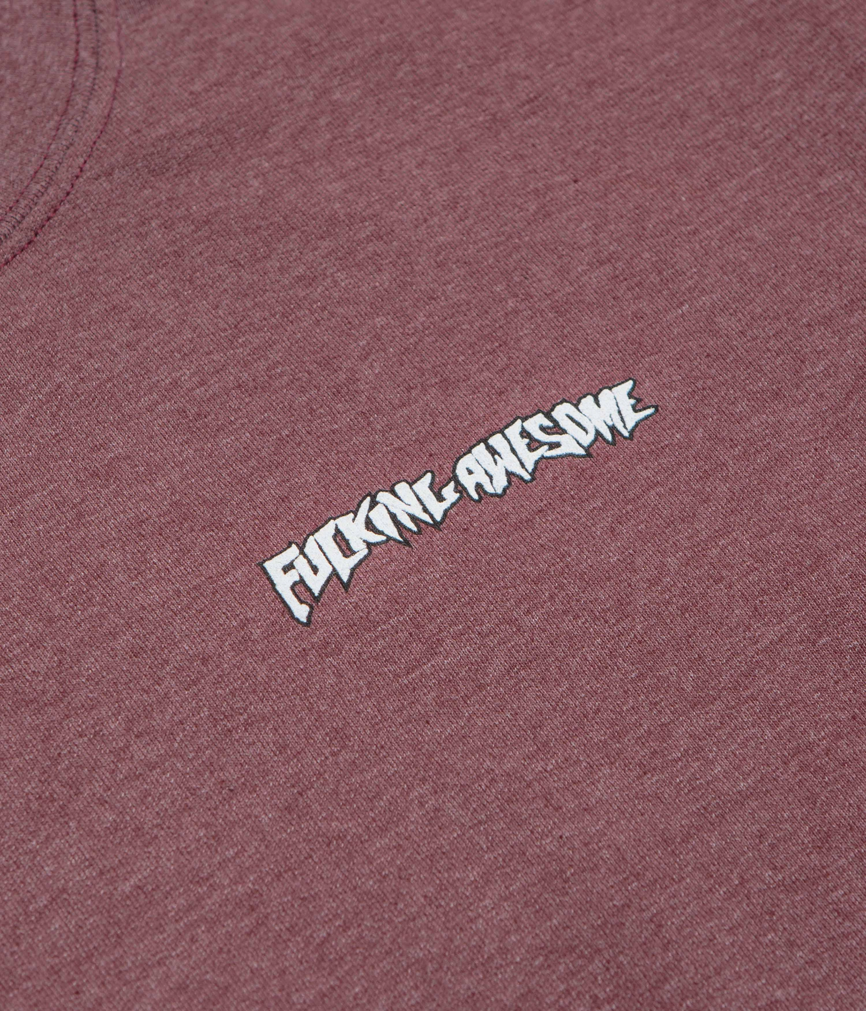 Fashion Fit Brunch Outfit Fucking Awesome Believe Crewneck Sweatshirt - Maroon