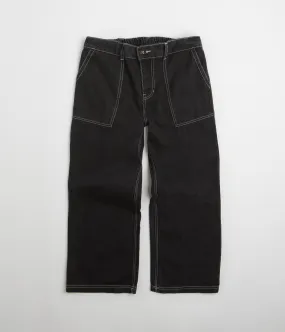 Relaxed Style Neutral Youth Style Office Wear Poetic Collective Painter Pants - Black Denim / White Seams