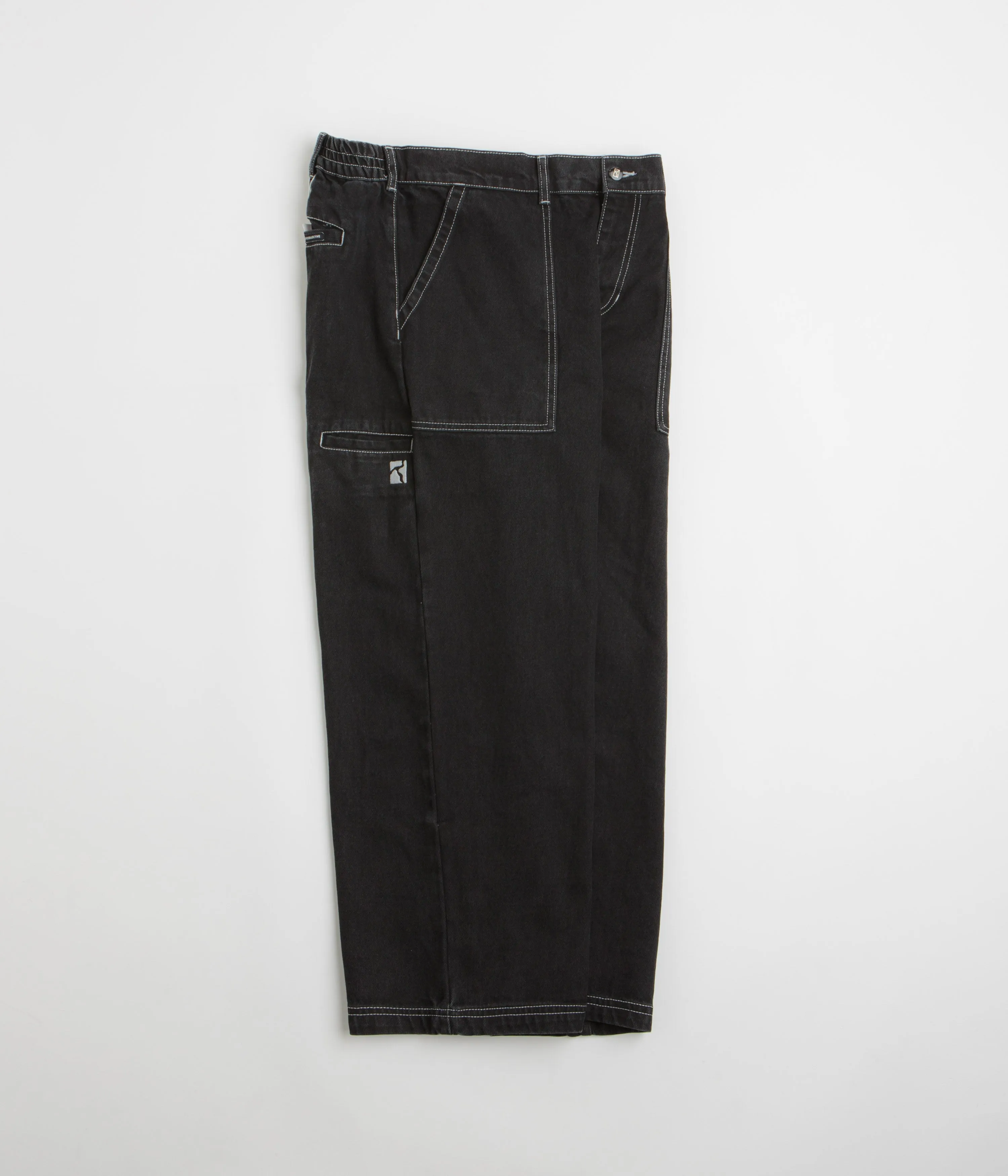 Poetic Collective Painter Pants - Black Denim / White Seams Perfect Basic Soft Road Trip Youth Style