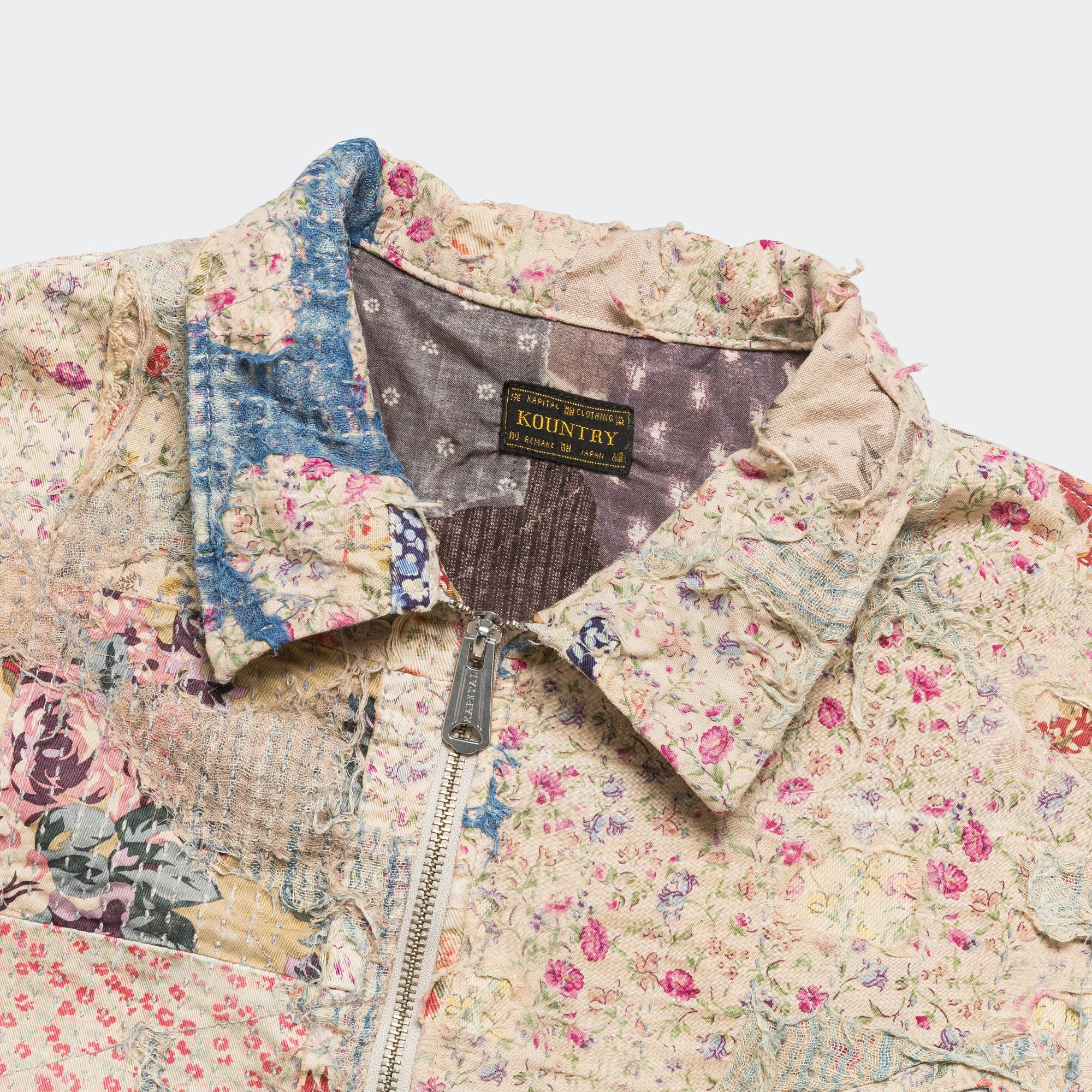 Weekend Ready All Weather Piece Champetre BORO ZIP UP Blouson (VIRGIN MARY) - GrayBeige