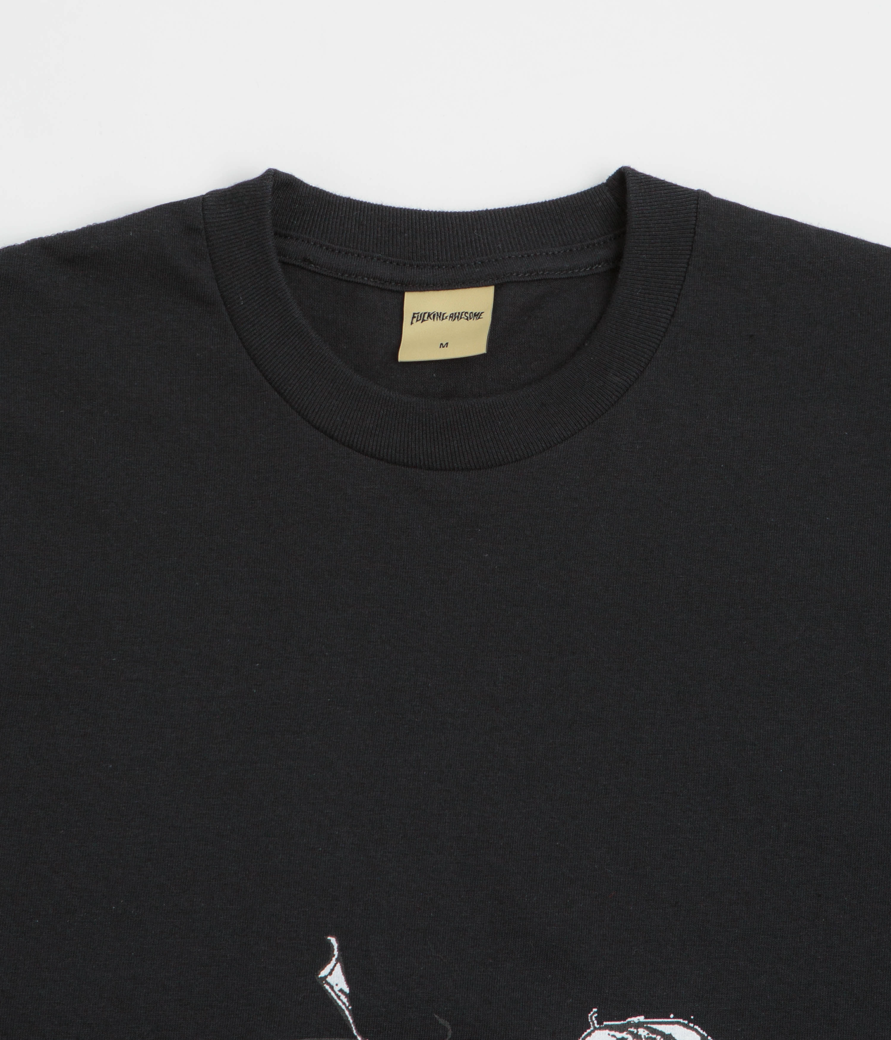 Fashionable Layer Fucking Awesome Teethface T-Shirt - Black