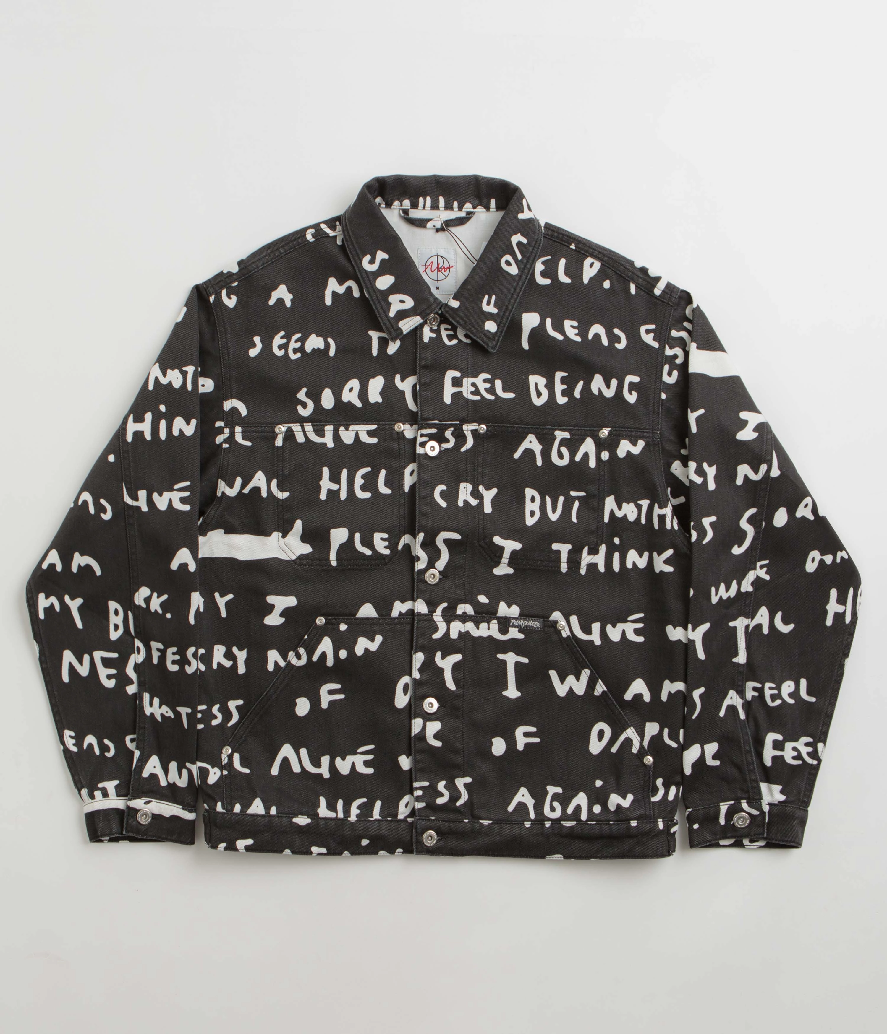Polar Sad Notes Patrik Jacket - Black / White Valentine's Day Distribute