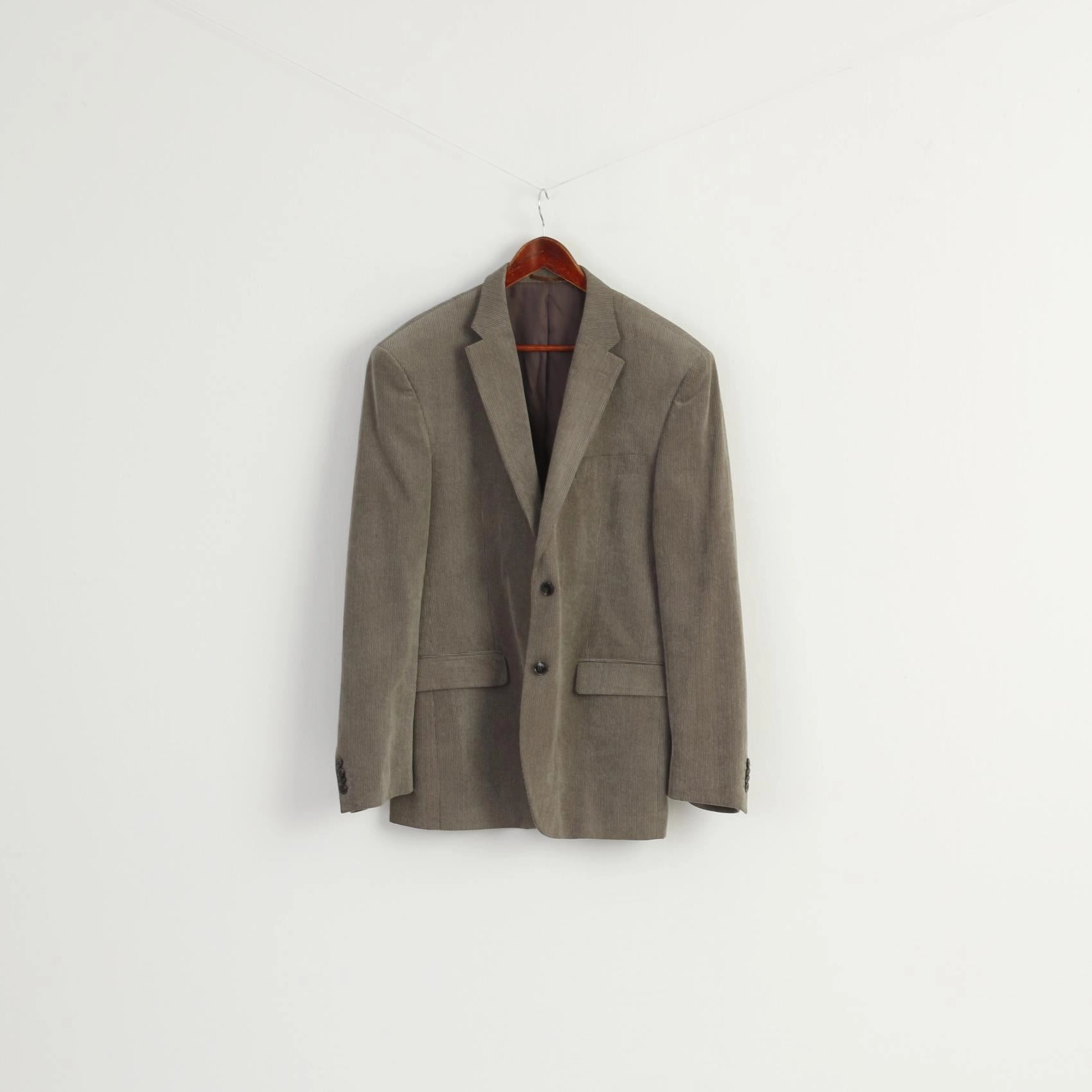 Mittens Renato Cavalli Men 54 44 Blazer Gray Striped Shiny Vintage Sport Single Breasted Jacket