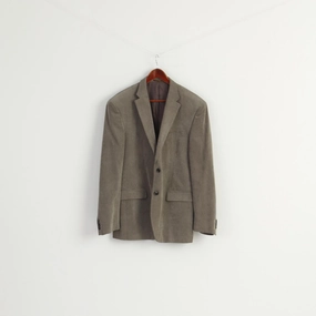 Mittens Renato Cavalli Men 54 44 Blazer Gray Striped Shiny Vintage Sport Single Breasted Jacket