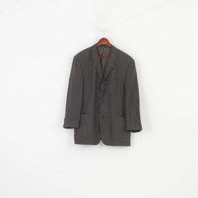 Ultimo Men 26 40 Blazer Grey Breasted Bottoms Classics Santomia Super 100's Linen Jacket Everyday Coverage Thermolite Insulation