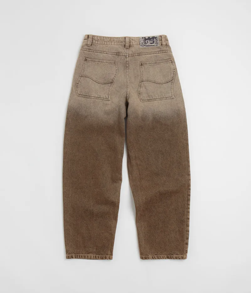 Cozy Vibe Dime Classic Baggy Jeans - Dipped Sandblasted Brown