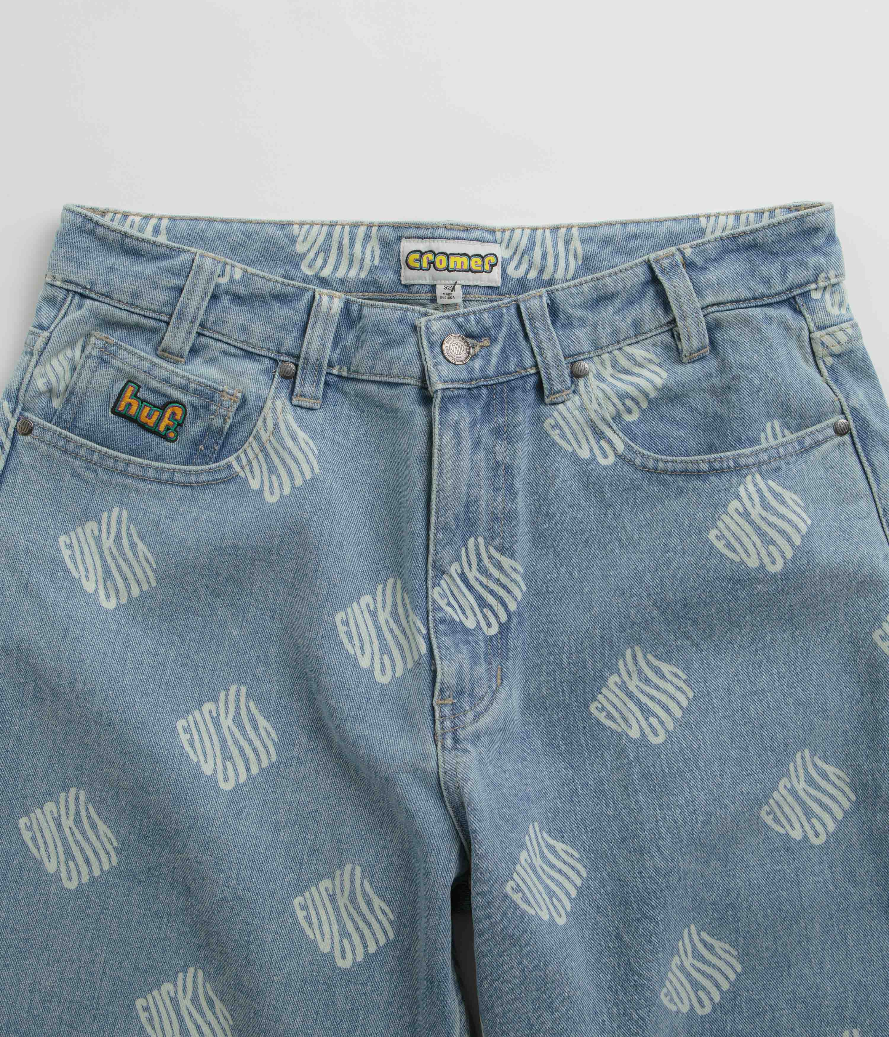 Built For Life HUF Cromer Print Pants - Blue