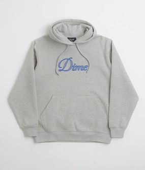 Dime Cursive Logo Hoodie - Heather Grey Sport Outfit hiking clothes