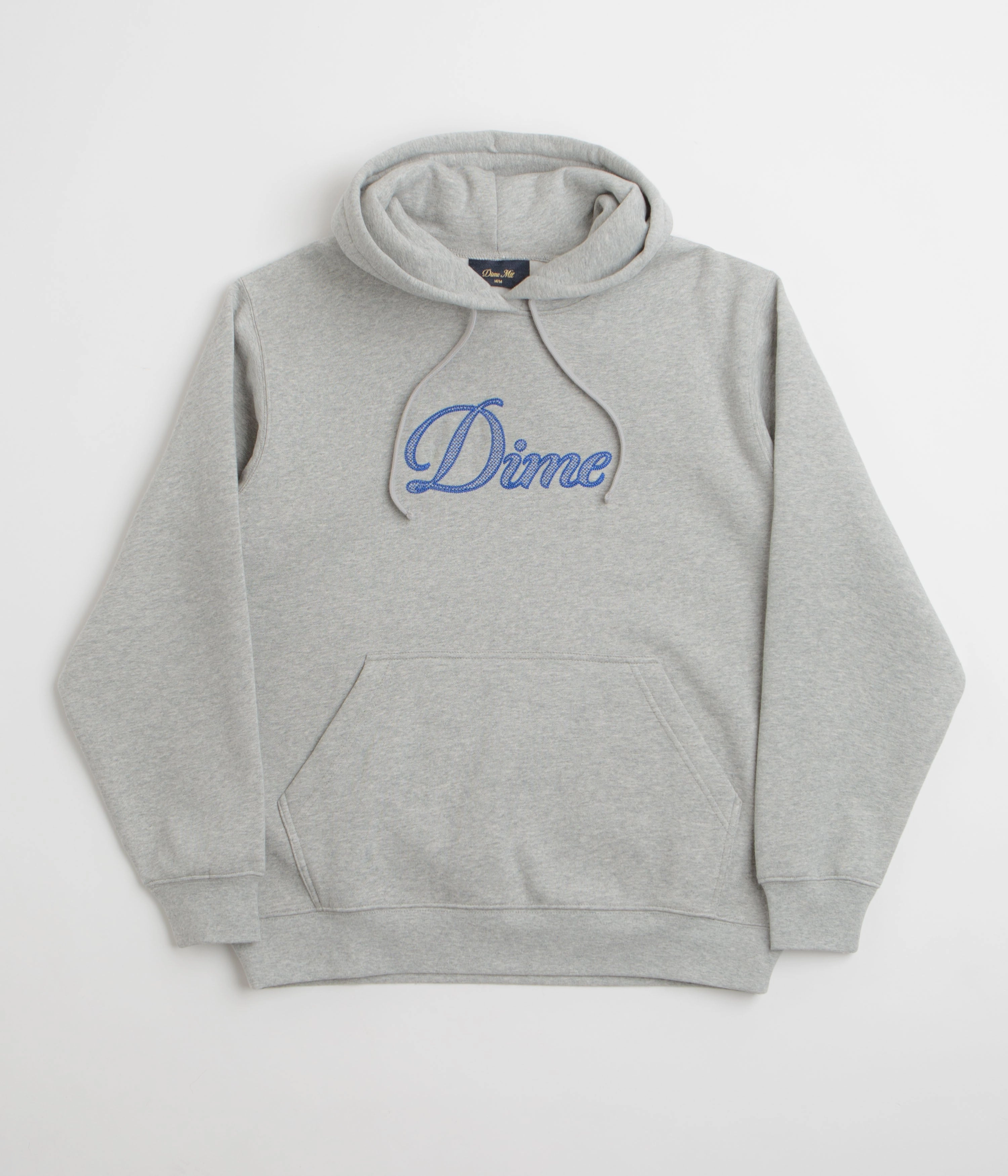 Dime Cursive Logo Hoodie - Heather Grey Sport Outfit hiking clothes