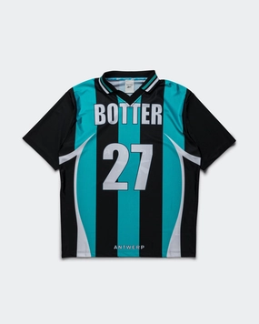 Reverse Soccer Tee x Botter - Striped Navy/Aqua Seasonal Collection Everyday Wear