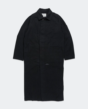 Comfortable Feel CompactFoldable Reverse Twill Panel Trench - Black