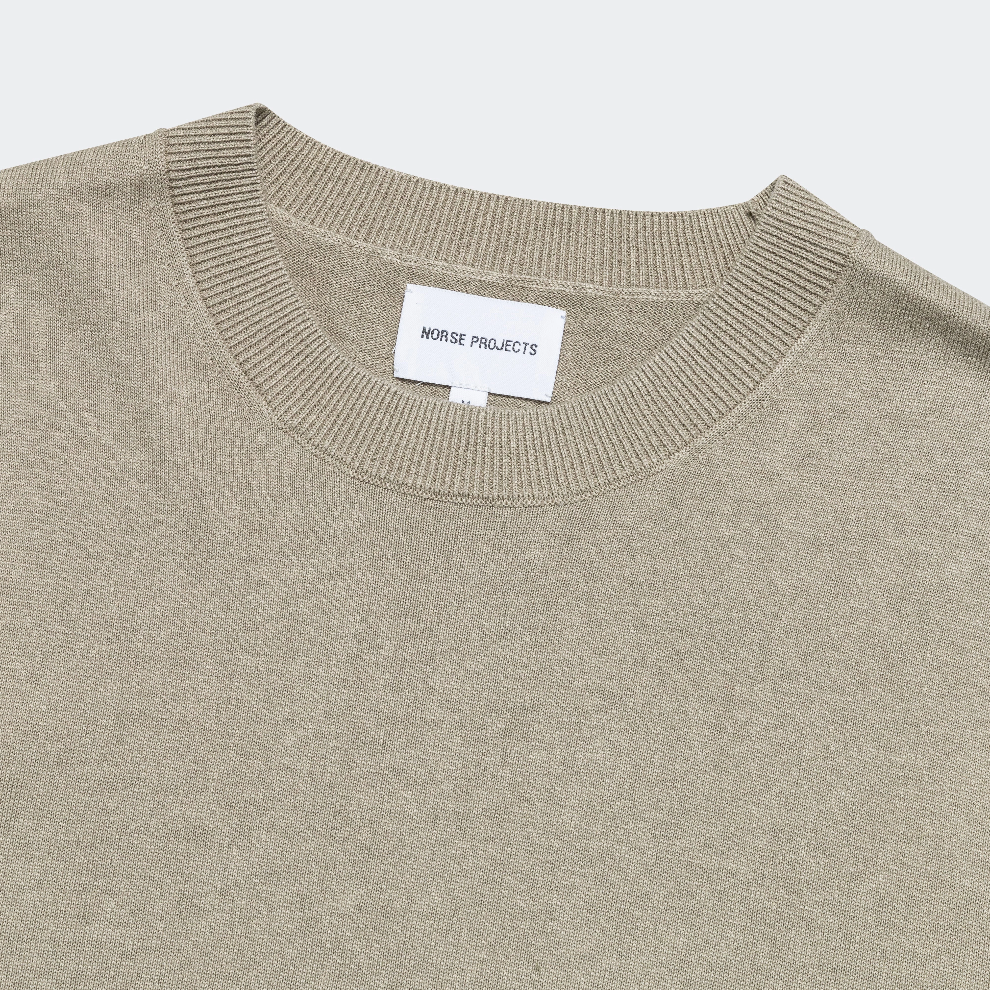 Rhys Cotton Linen T-Shirt - Clay Reinforced Hemline Affordable accessibility