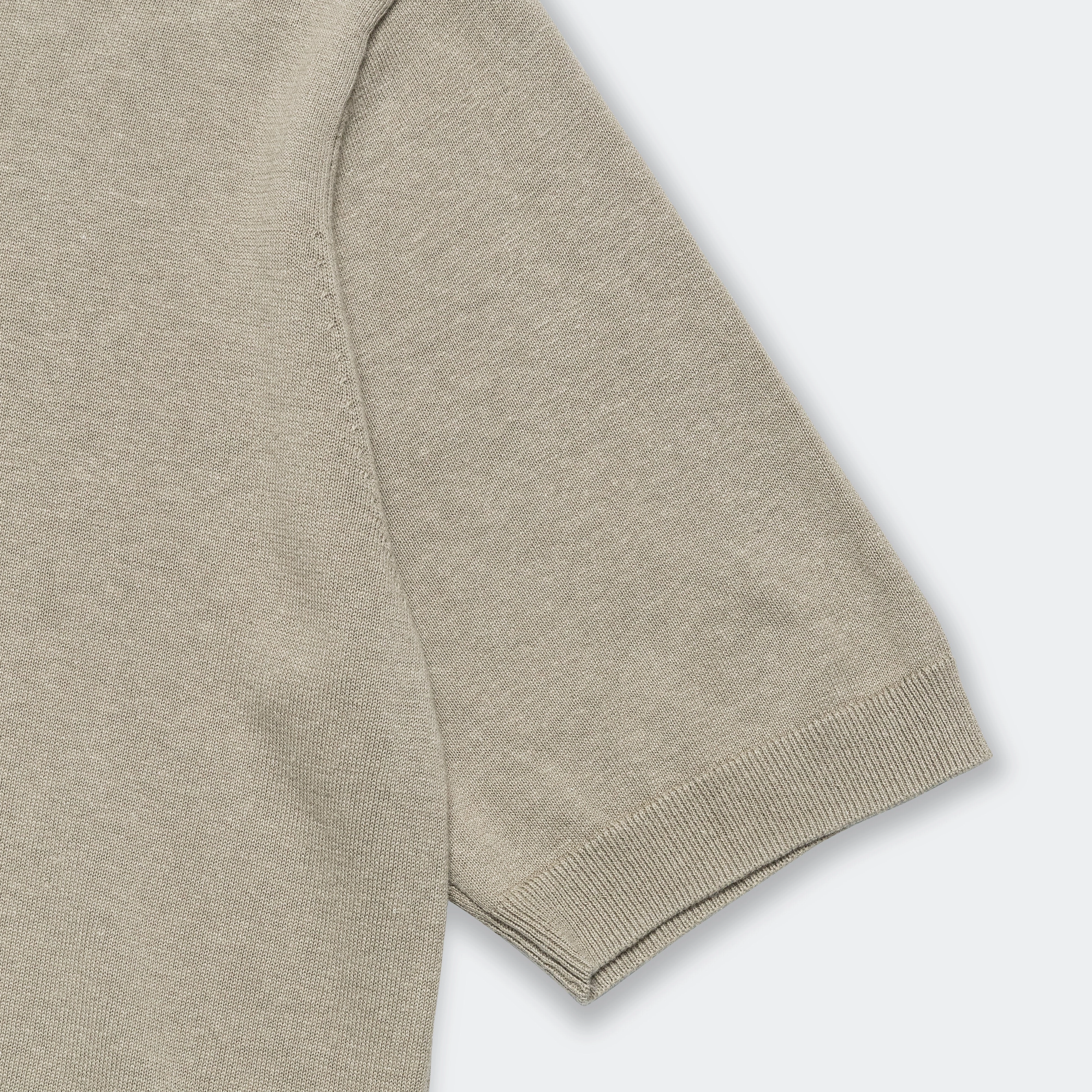 Minimalist Wear Garment Dyed Finish Rhys Cotton Linen T-Shirt - Clay
