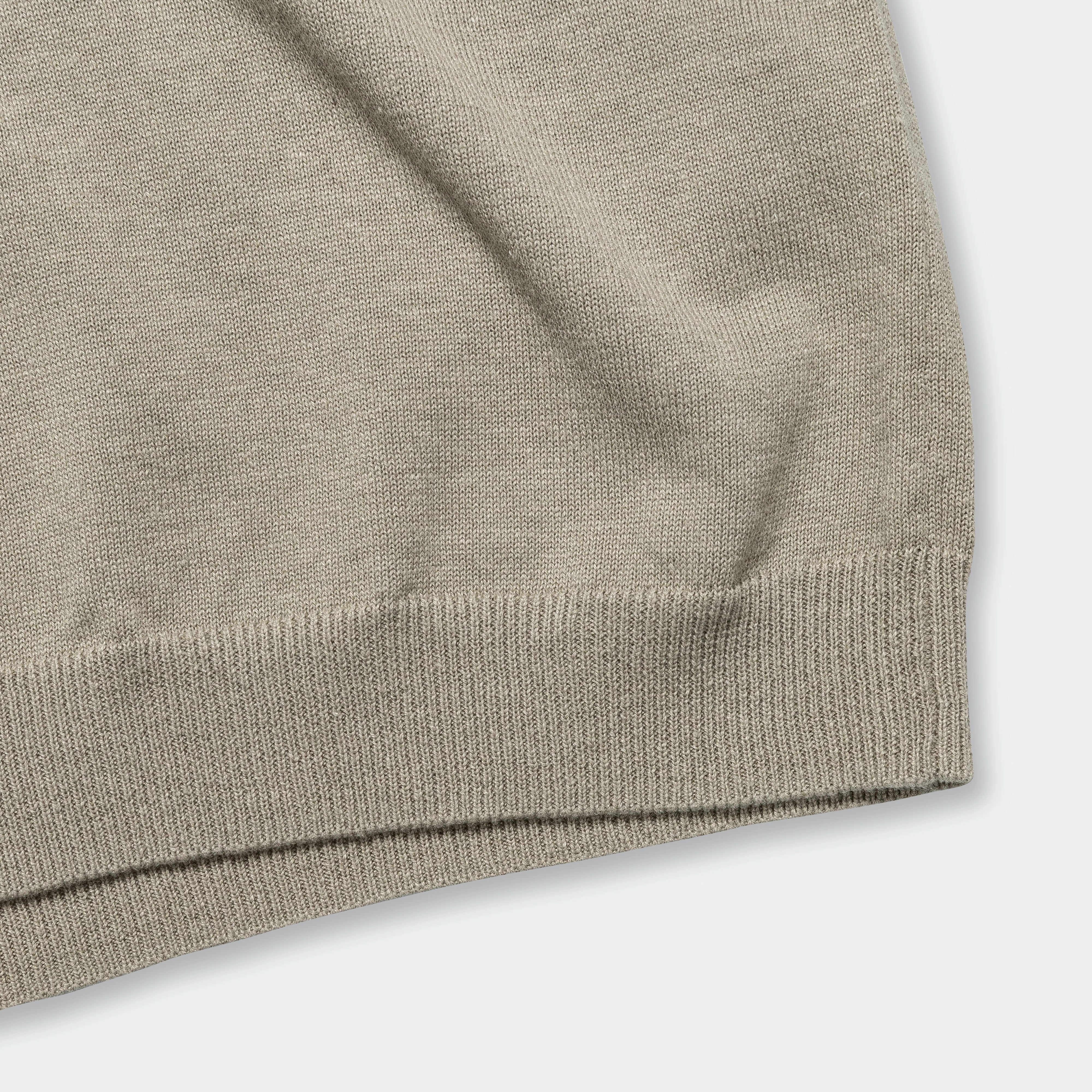 Comfortable Casual Cashmere combination Rhys Cotton Linen T-Shirt - Clay