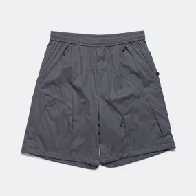 Abrasion Resistant Edges Printed Pattern Tech Cycle Shorts - Charcoal