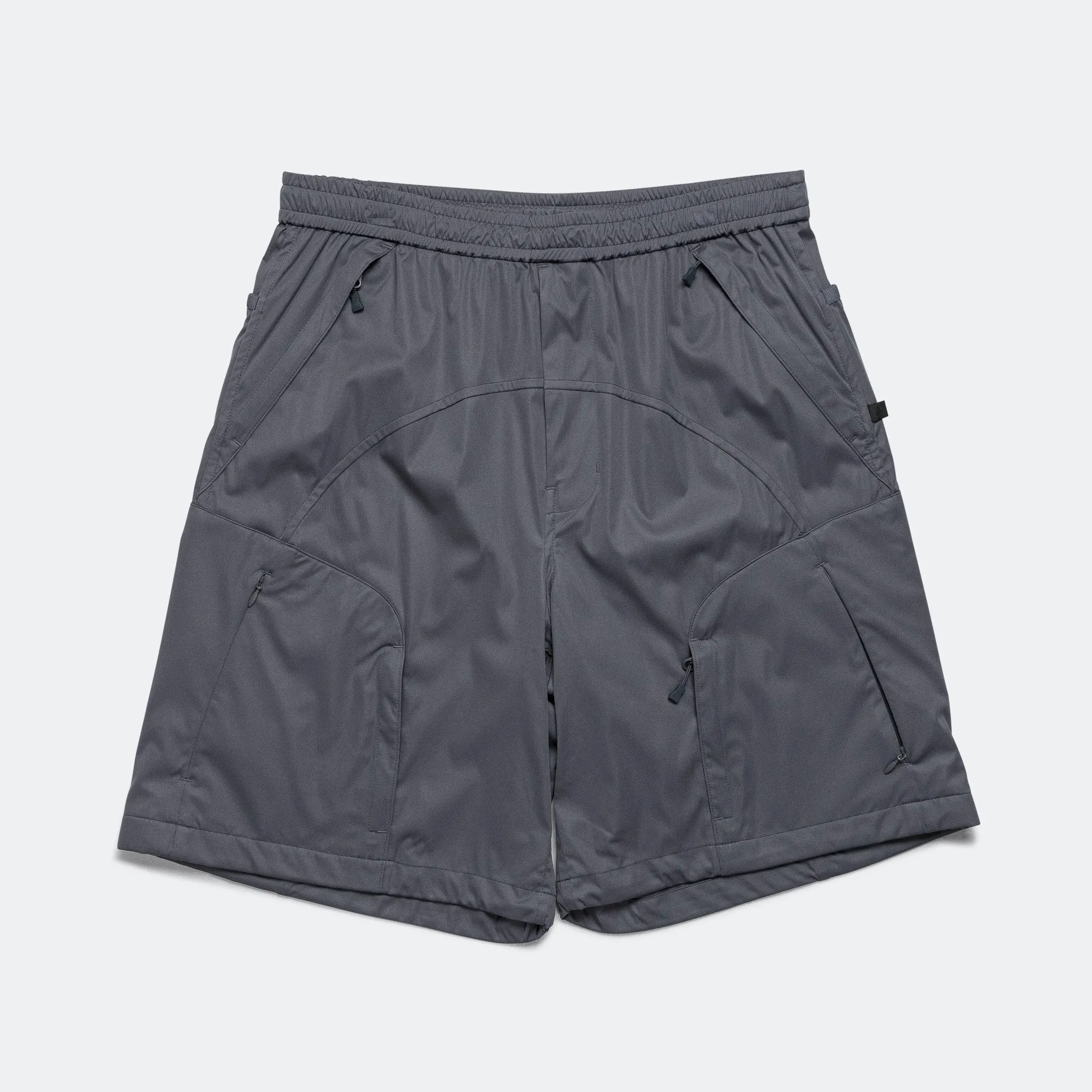 Abrasion Resistant Edges Printed Pattern Tech Cycle Shorts - Charcoal