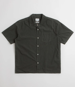 Summer Fashion Youthful Appeal Norse Projects Carsten Cotton Tencel Shirt - Black Olive