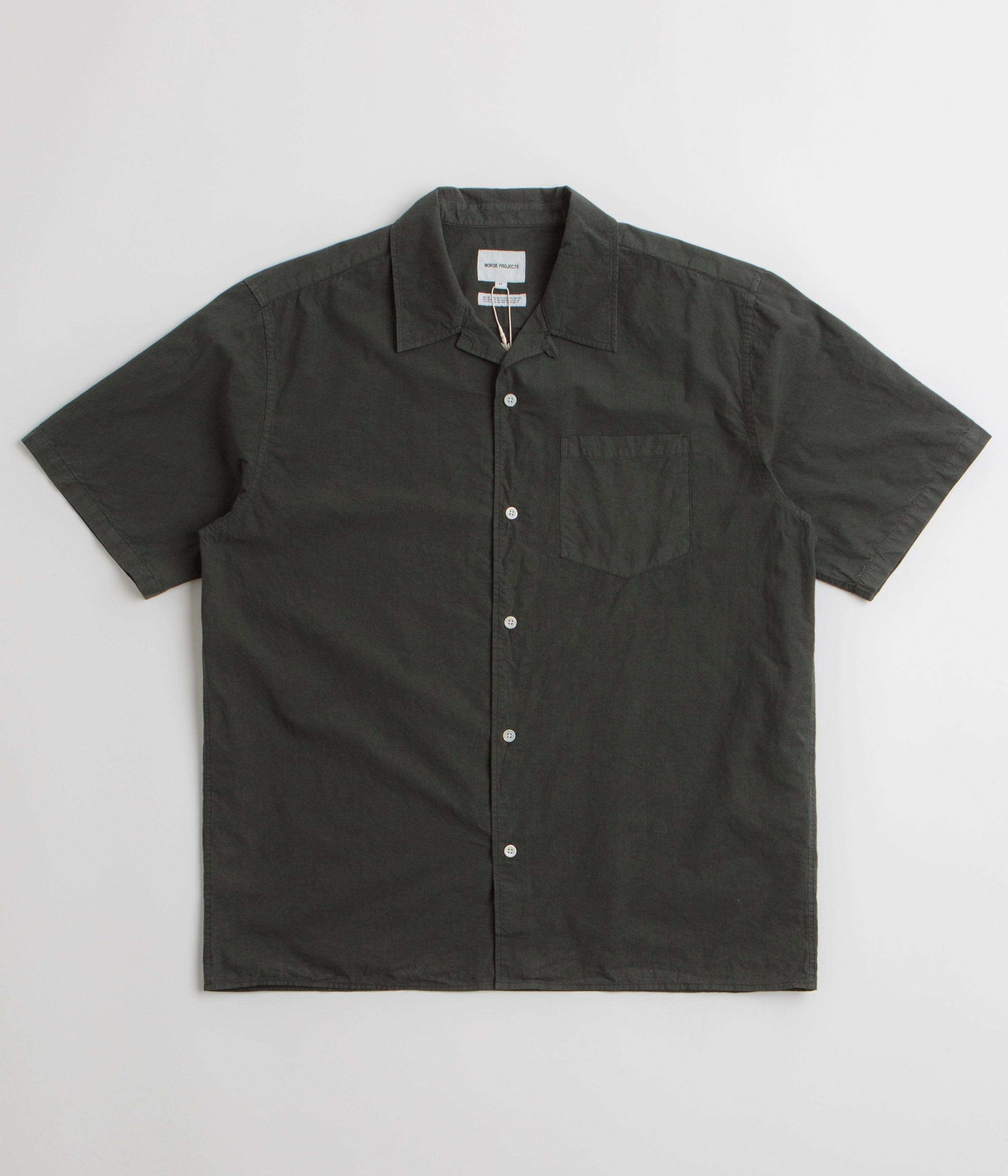 Norse Projects Carsten Cotton Tencel Shirt - Black Olive Flexible Mobility