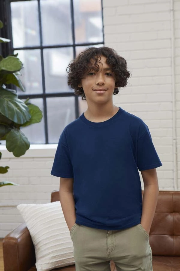 Sublimation Printed Collar Softstyle Midweight Youth T-Shirt | PITCH BLACK